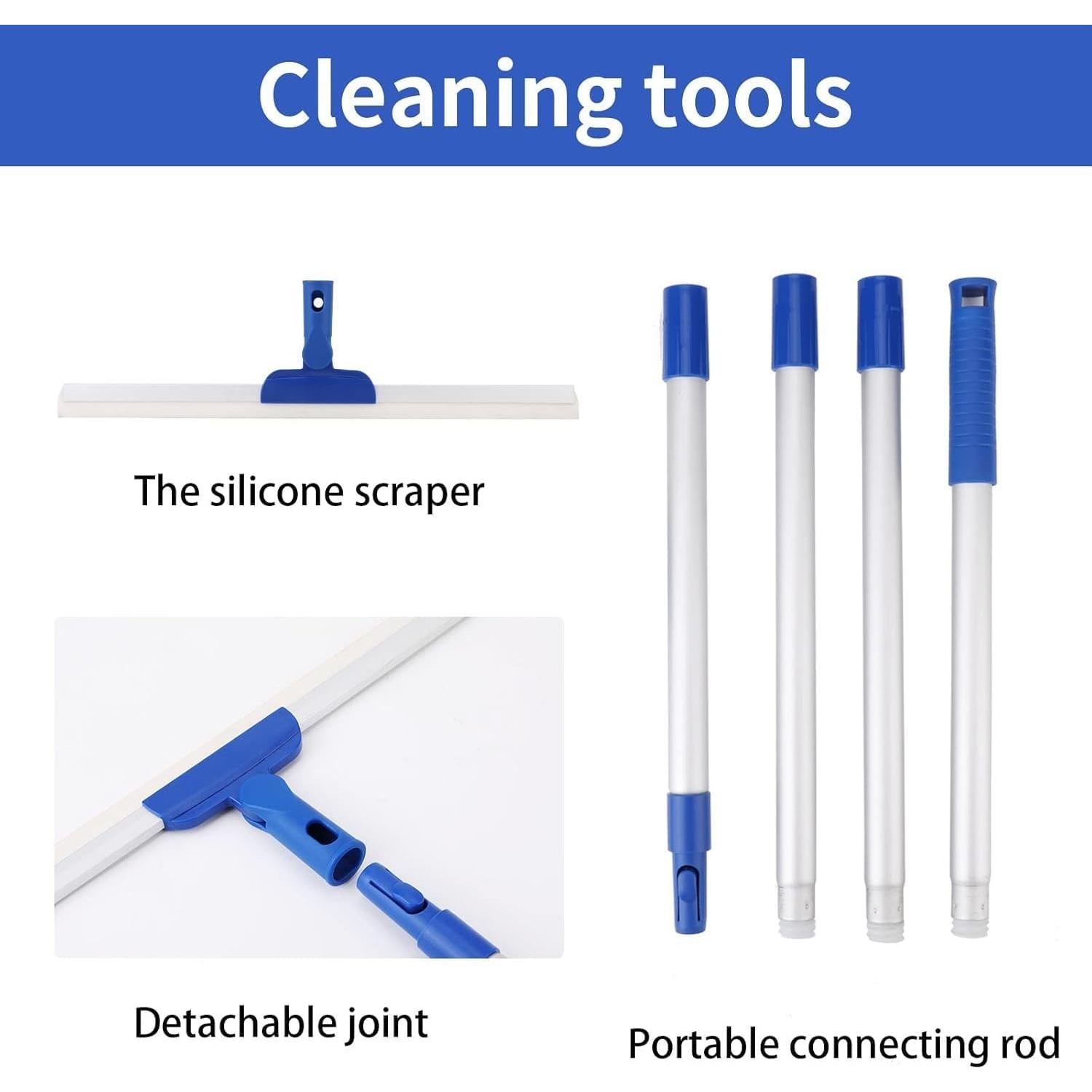 Escoba Mágica Bryquelin 43 cm con Raspador y Mango 142 cm