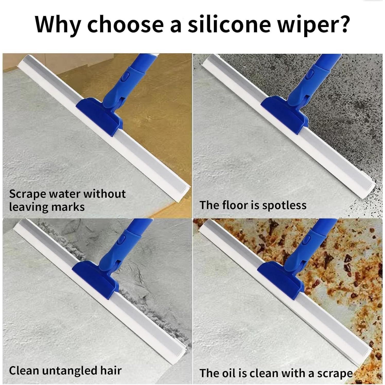 Escoba Mágica Bryquelin 43 cm con Raspador y Mango 142 cm