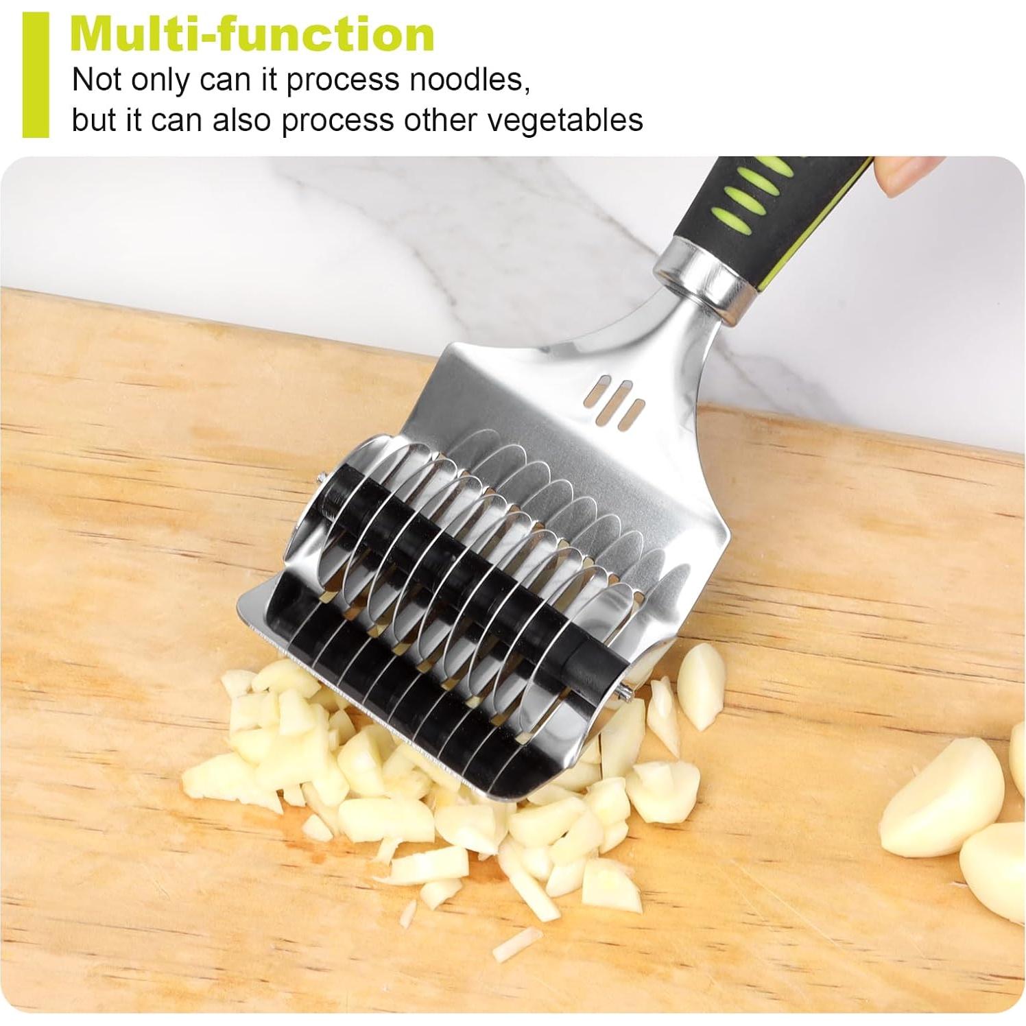 Rodillo Cortador de Fideos KYUEWRT Acero Inoxidable 24x11.5 cm