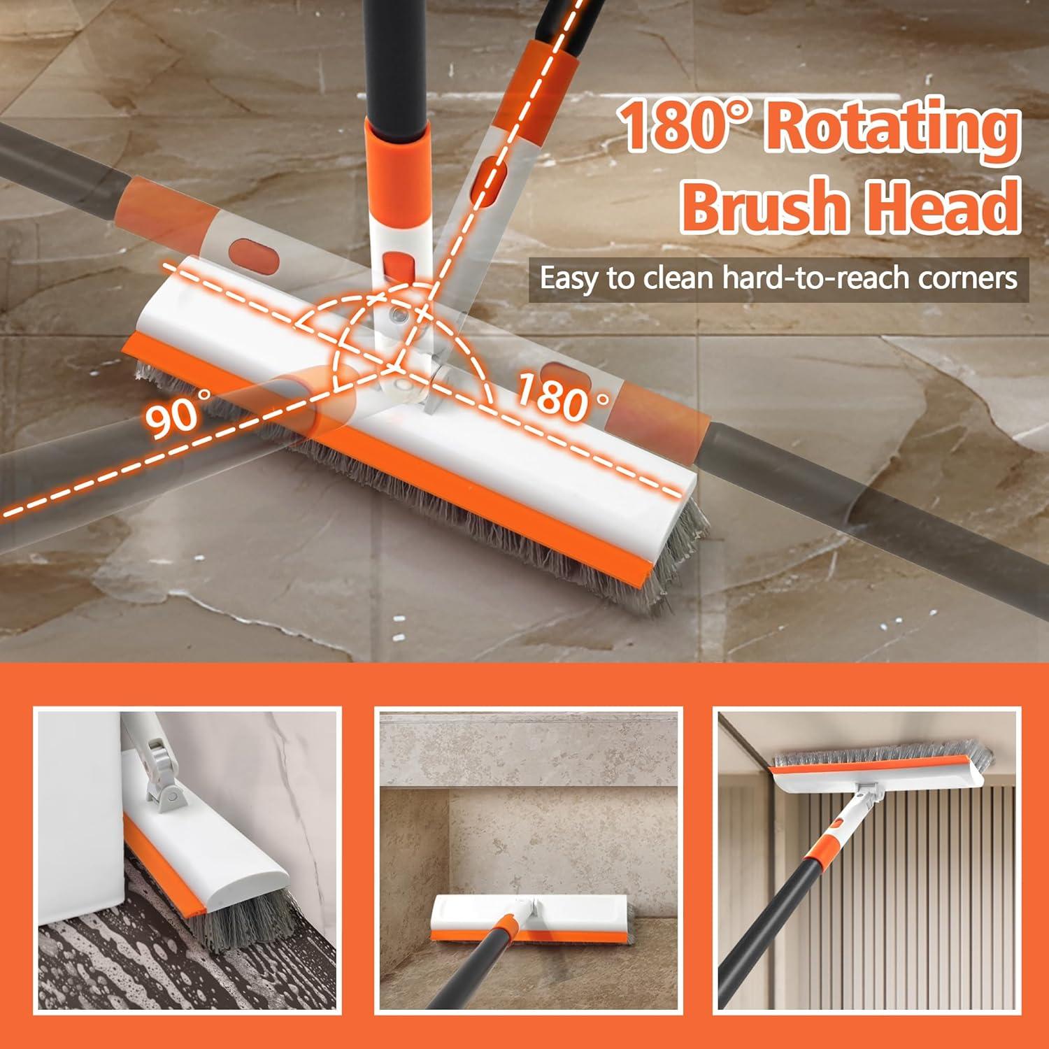 Cepillo de Suelo NEWE con Mango Largo 128 cm y Raspador