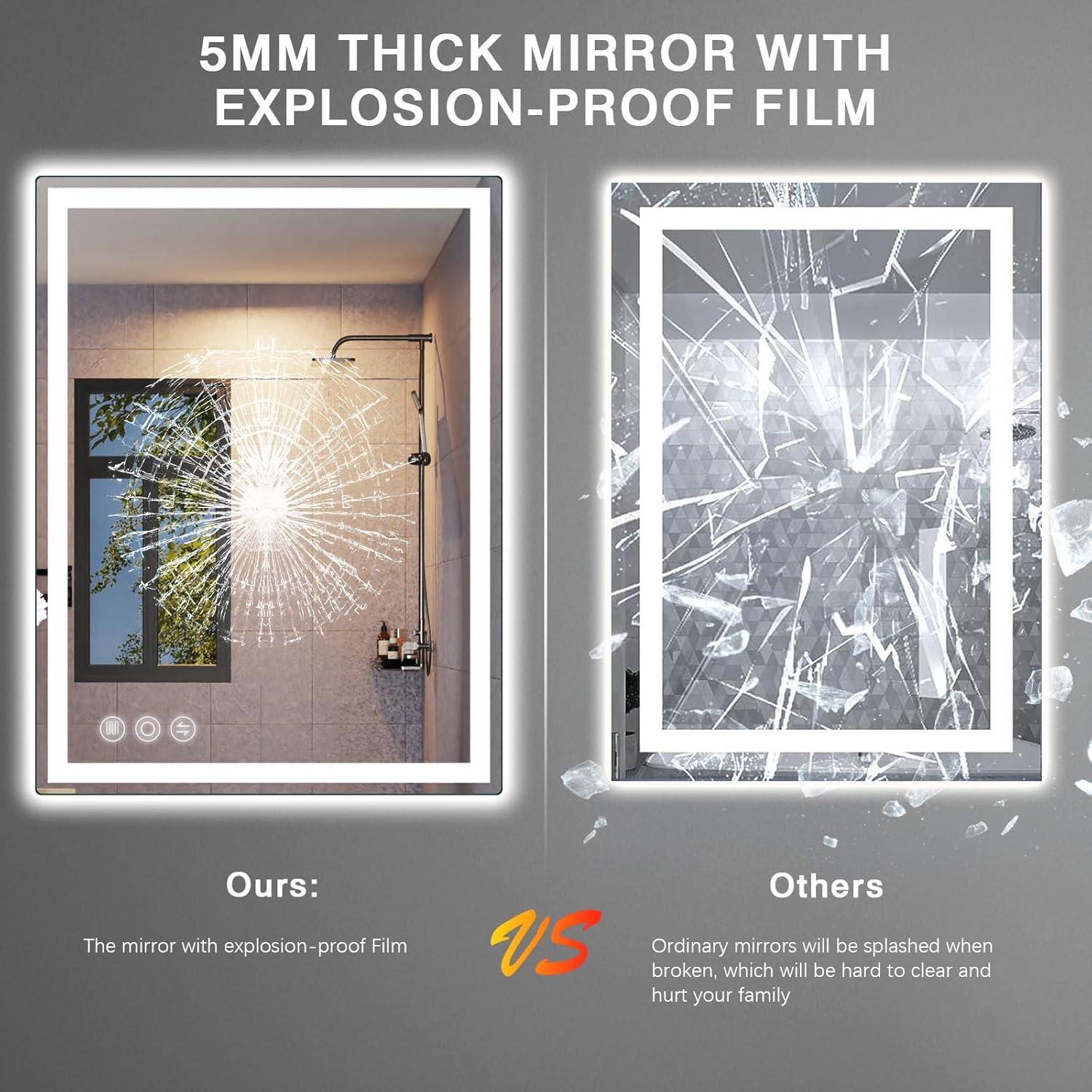 Espejo LED Memobarco 71x51 cm Anti-vaho y Regulable