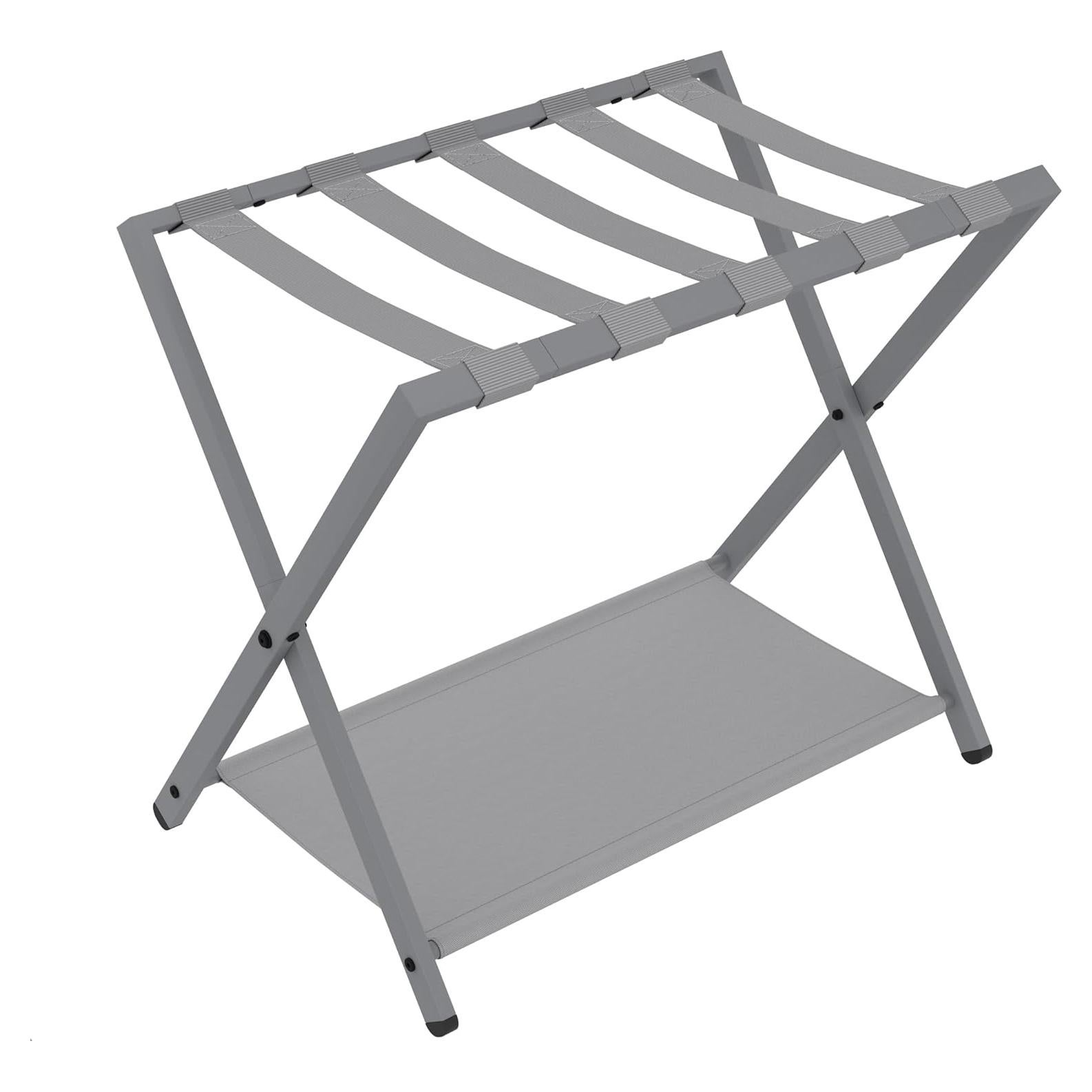 Soporte Plegable para Equipaje Hzuaneri 154 lb Greige