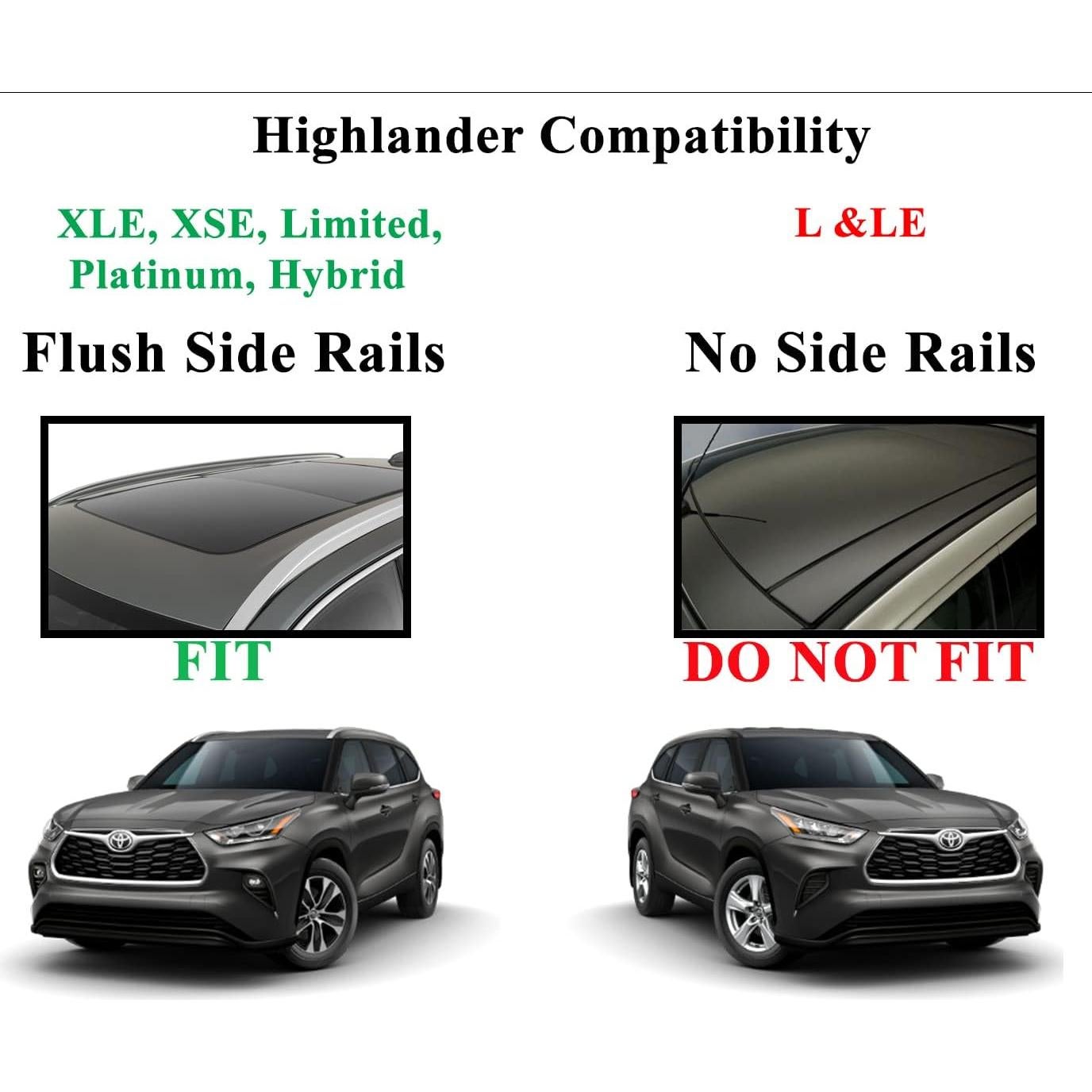 Barras de techo BrightLines para Toyota Highlander 2020-2025