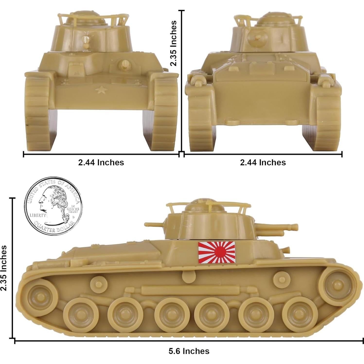 Tanques Chi-Ha Japoneses BMC 1:38 2pc Color Tan