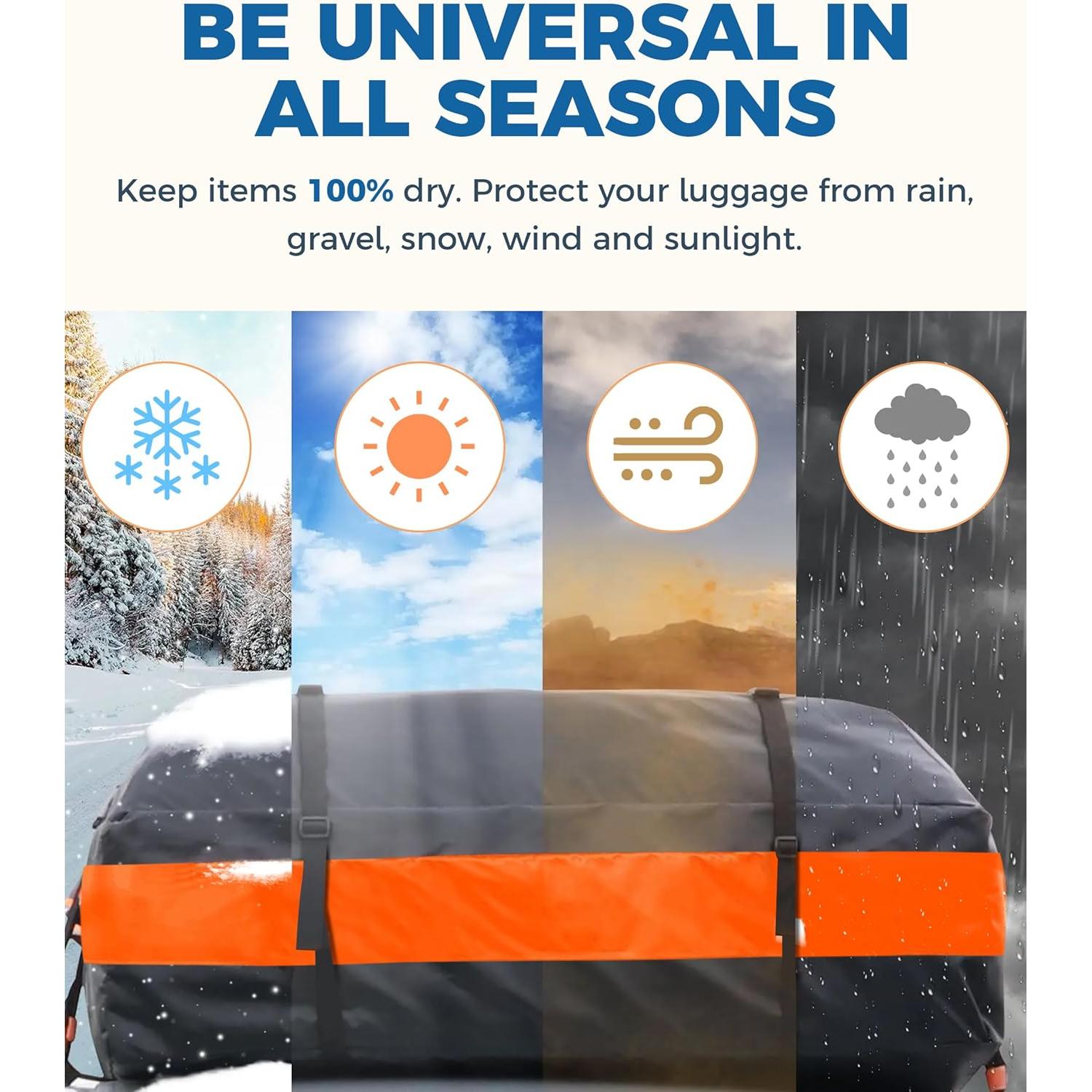 Portaequipajes de Techo UBOG 15 Pies Cúbicos Impermeable