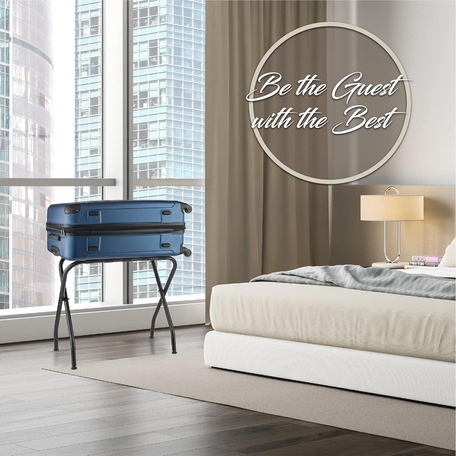 Estante de Equipaje Plegable Bartnelli Acero Negro 45kg