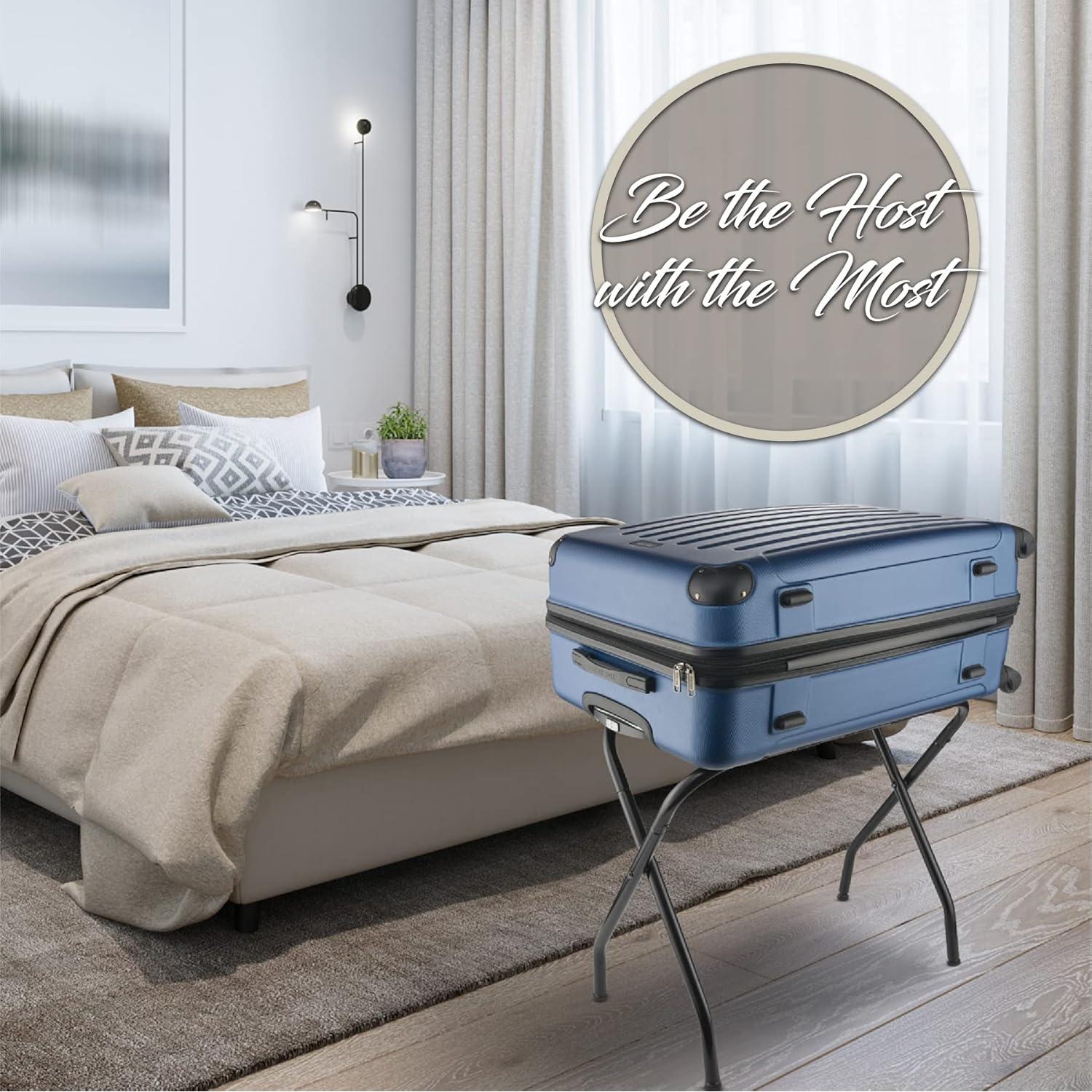 Estante de Equipaje Plegable Bartnelli Acero Negro 45kg