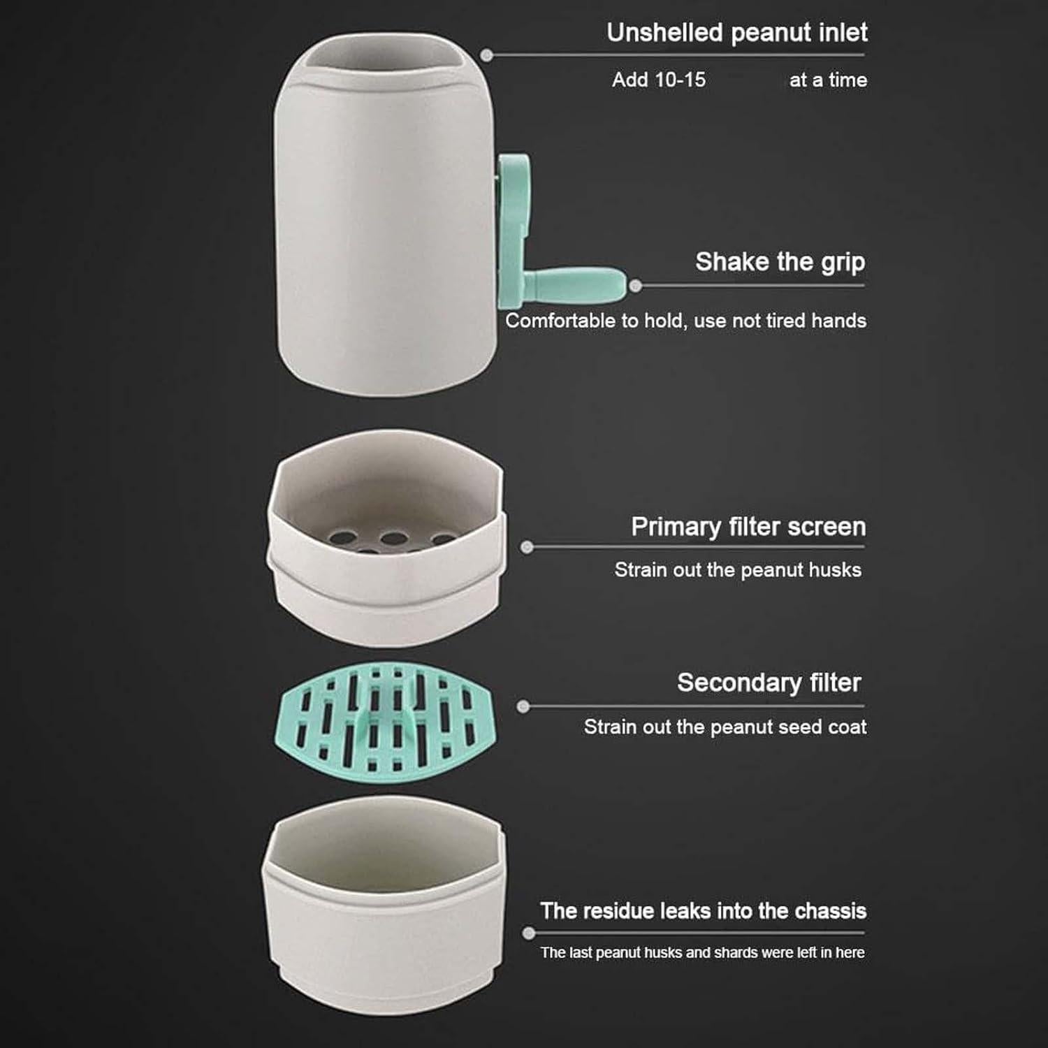 Descascaradora Automática 2 en 1 Bxzna para Semillas y Nueces