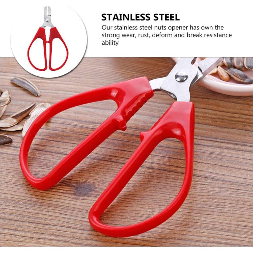 Alicate Cascanueces Kichvoe Acero Inoxidable 12.3cm Rojo