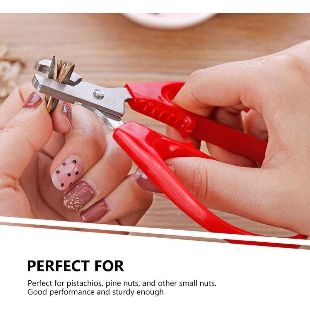 Alicate Cascanueces Kichvoe Acero Inoxidable 12.3cm Rojo