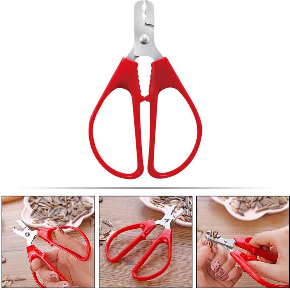 Alicate Cascanueces Kichvoe Acero Inoxidable 12.3cm Rojo