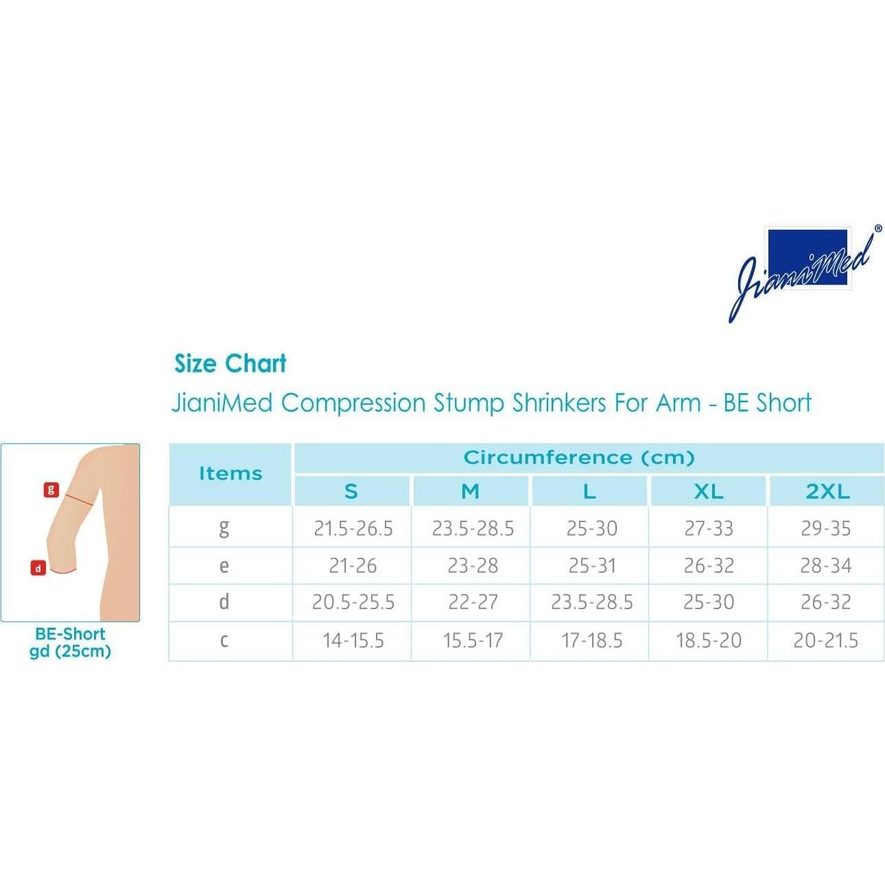 Reductor de muñón protésico JianiMed M 20-30 mmHg Beige