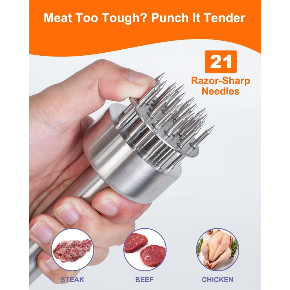 Herramienta ablandadora de carne Brigii MTD01, acero inoxidable 304