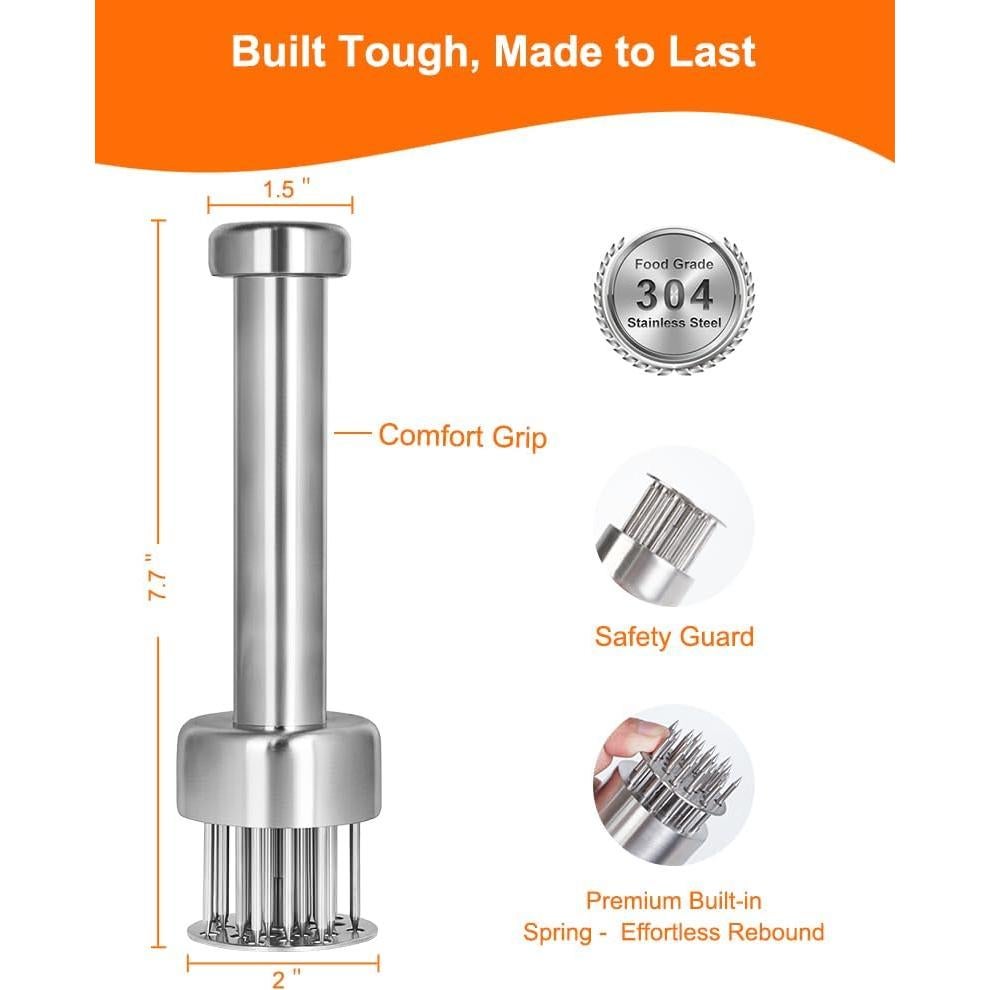 Herramienta ablandadora de carne Brigii MTD01, acero inoxidable 304