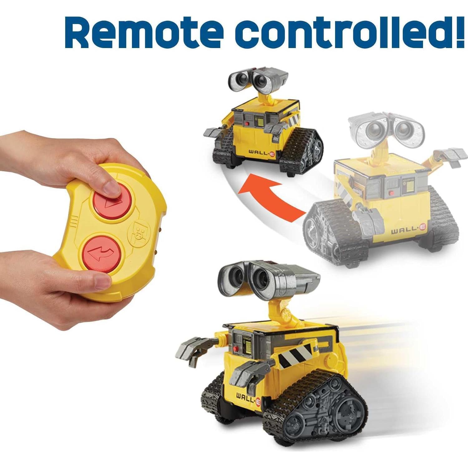 Mattel Disney Pixar WALL-E RC Robot Toy with 20+ Lights & Sounds, Hello WALL-E Action Figure & Remote Control (Amazon Exclusive)