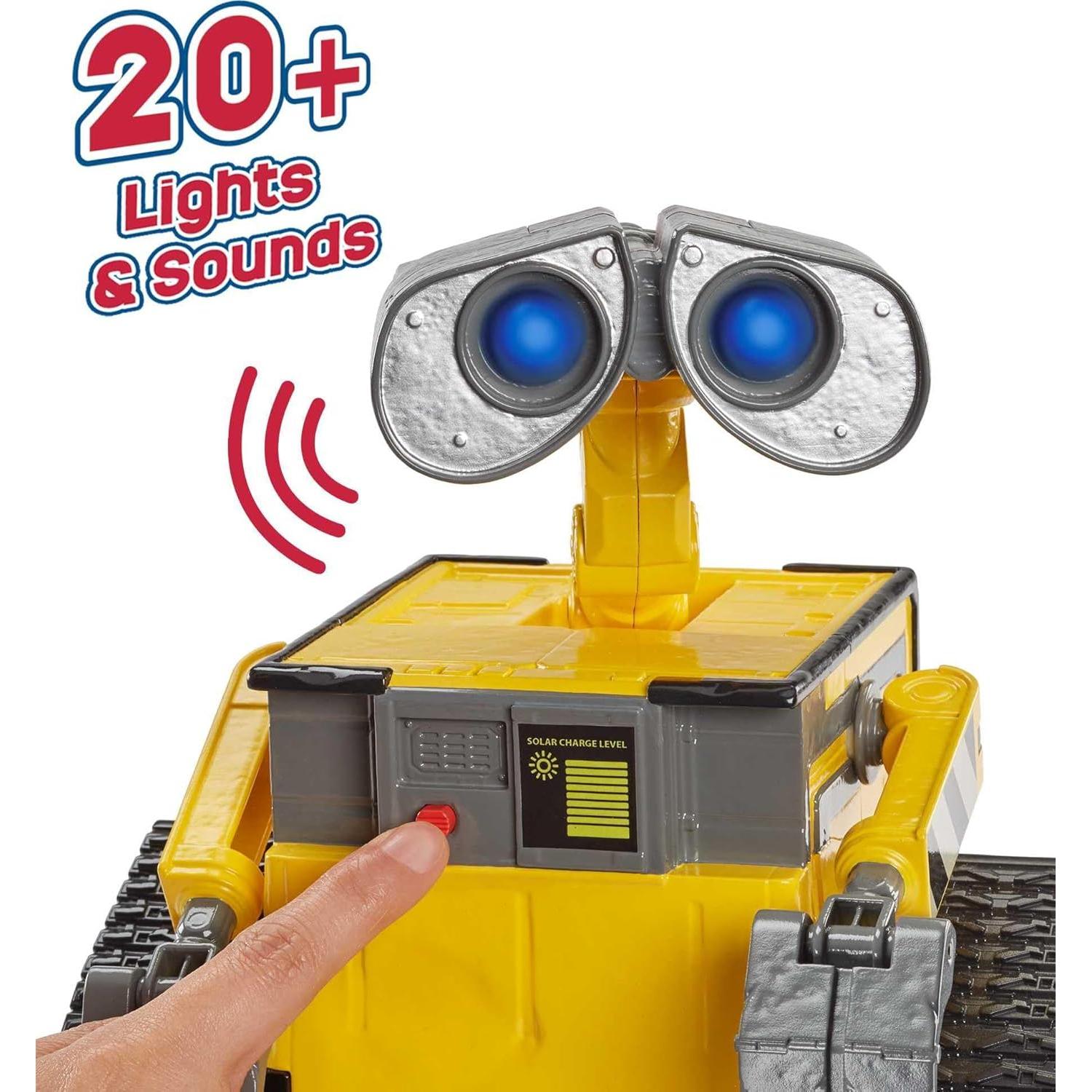 Mattel Disney Pixar WALL-E RC Robot Toy with 20+ Lights & Sounds, Hello WALL-E Action Figure & Remote Control (Amazon Exclusive)