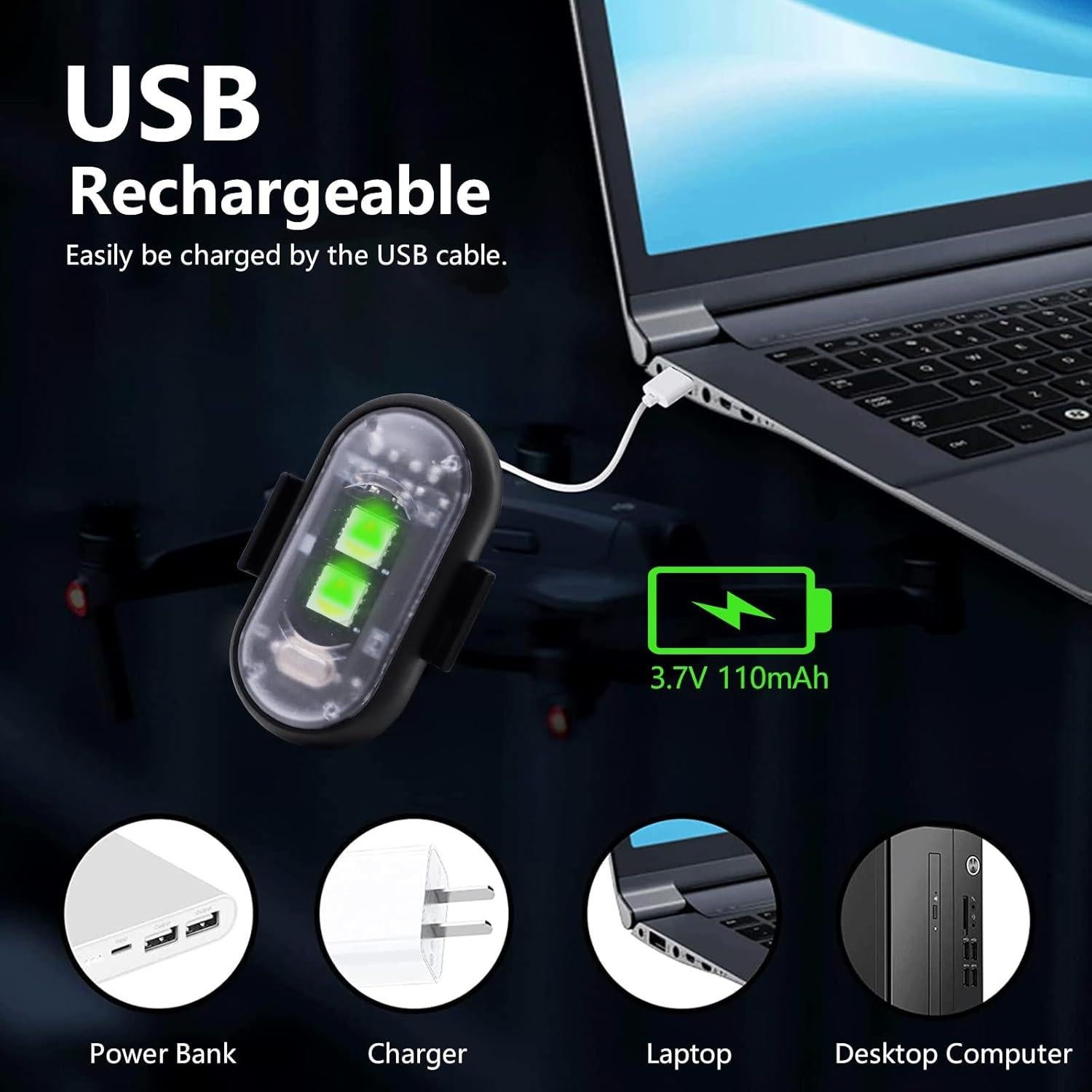 Luces Estroboscópicas LED Inalámbricas LECART 8 Colores Recargables