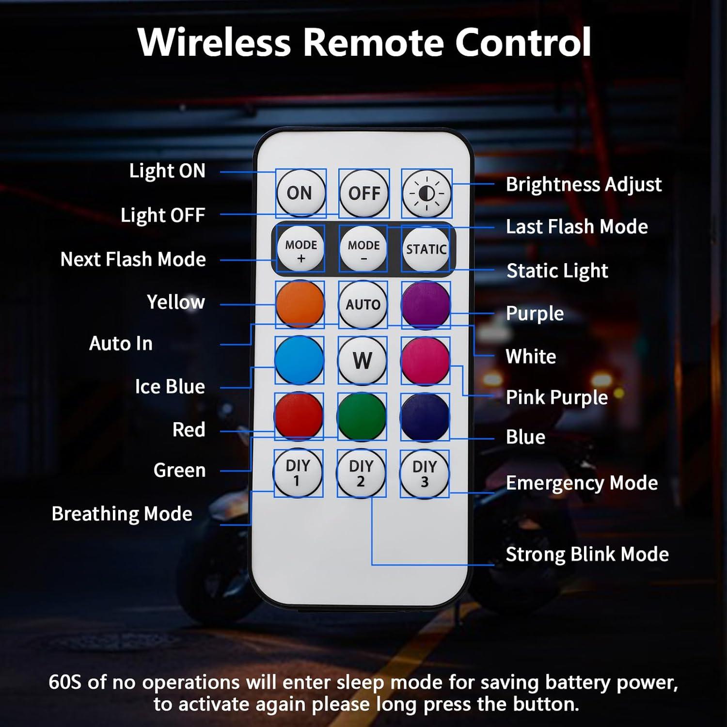 Luces Estroboscópicas LED Inalámbricas LECART 8 Colores Recargables