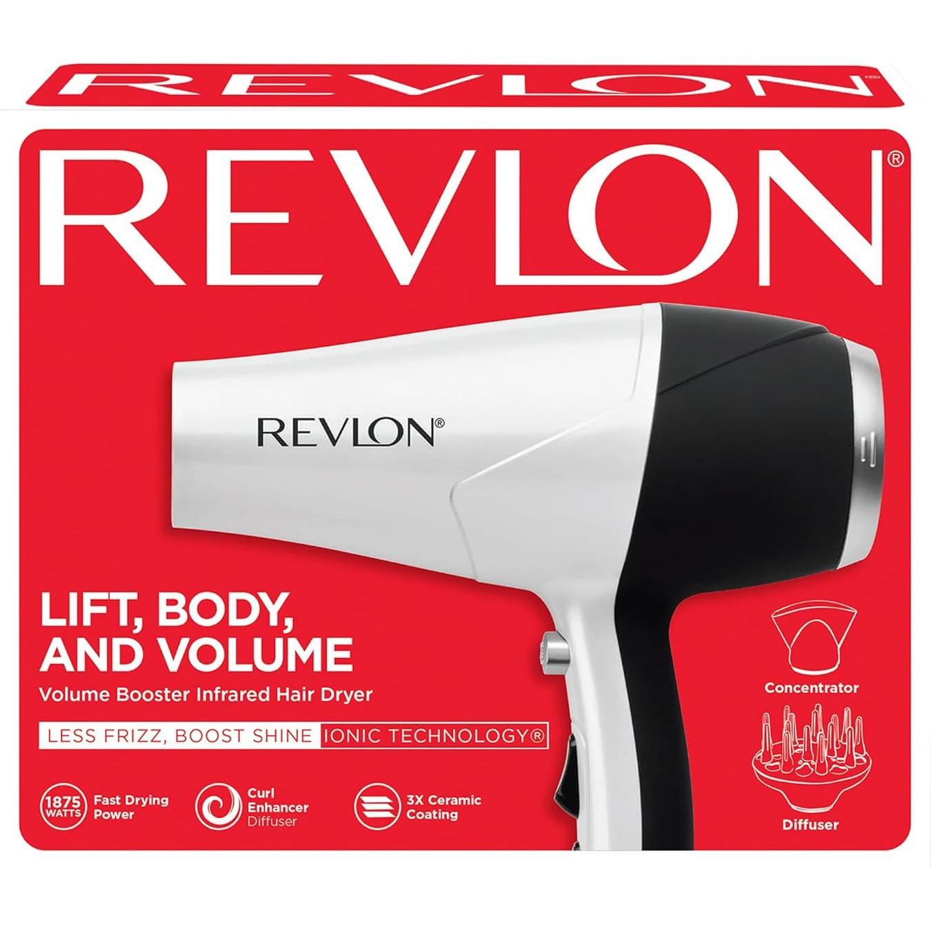Secador de Pelo Revlon 1875W con Difusor y Tecnología Iónica
