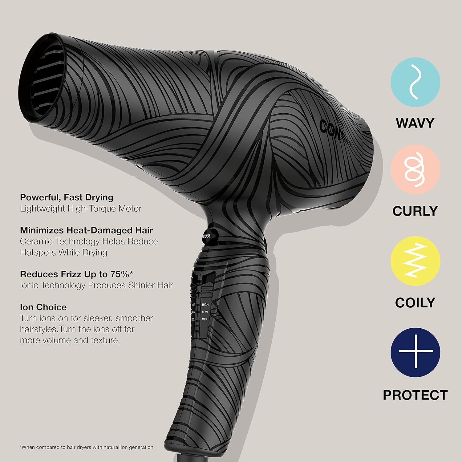 Secador de Pelo Conair La Colectiva de Rizos 1875W Cerámico