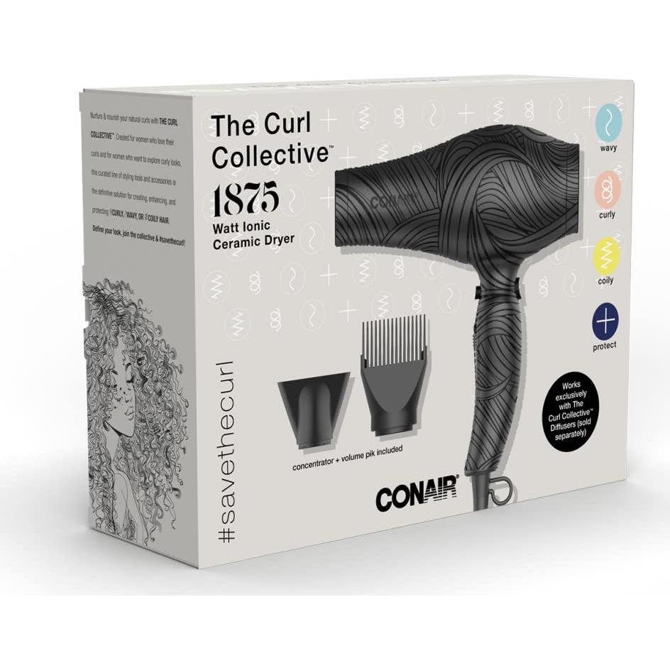Secador de Pelo Conair La Colectiva de Rizos 1875W Cerámico