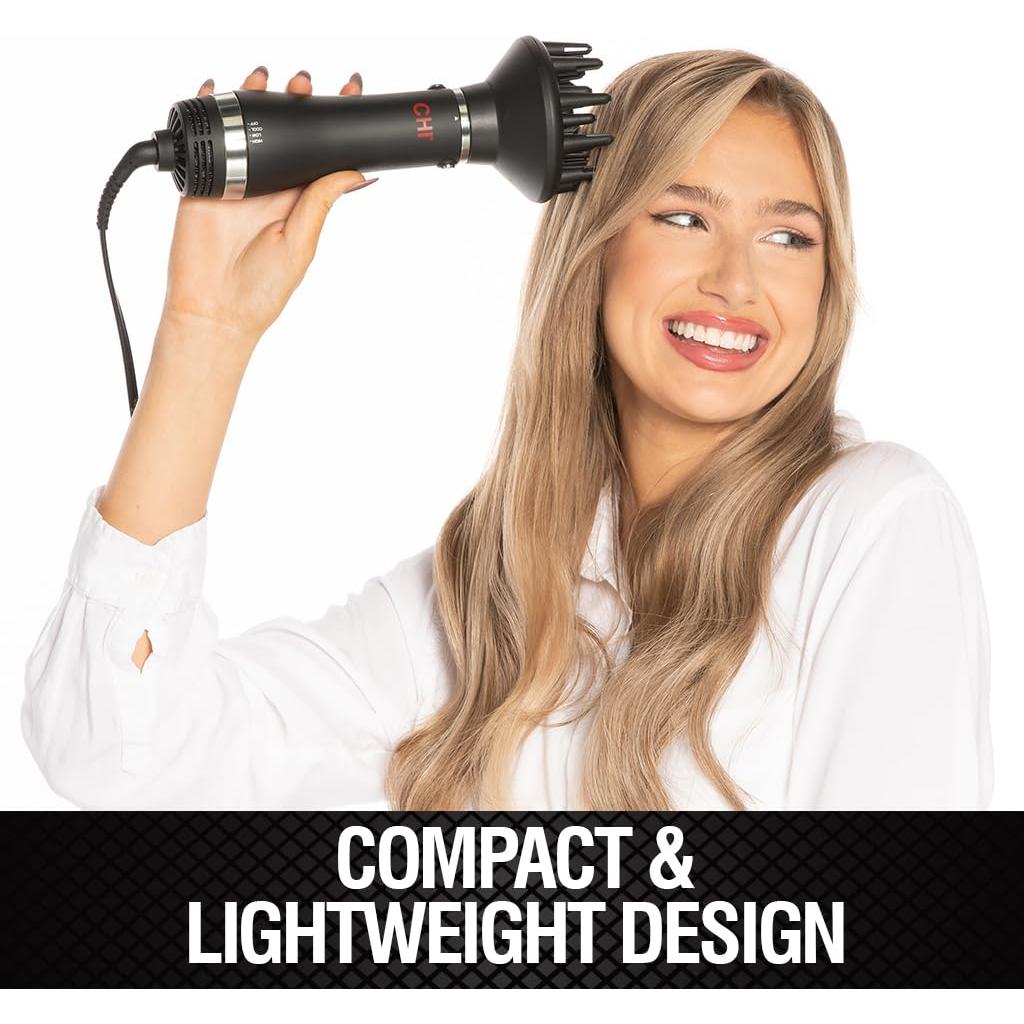 Cepillo Secador CHI Volumizer 4-en-1 Negro, 4 Accesorios