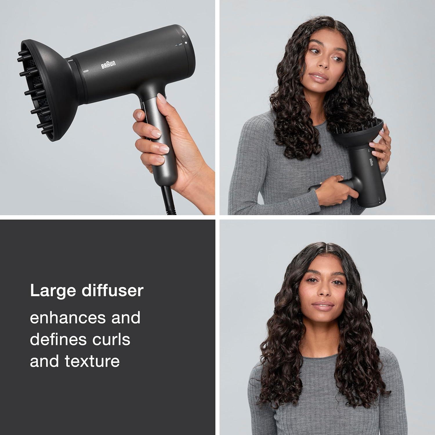 Secador de Pelo Braun 1875W con Difusor y Tecnología Super-Iónica