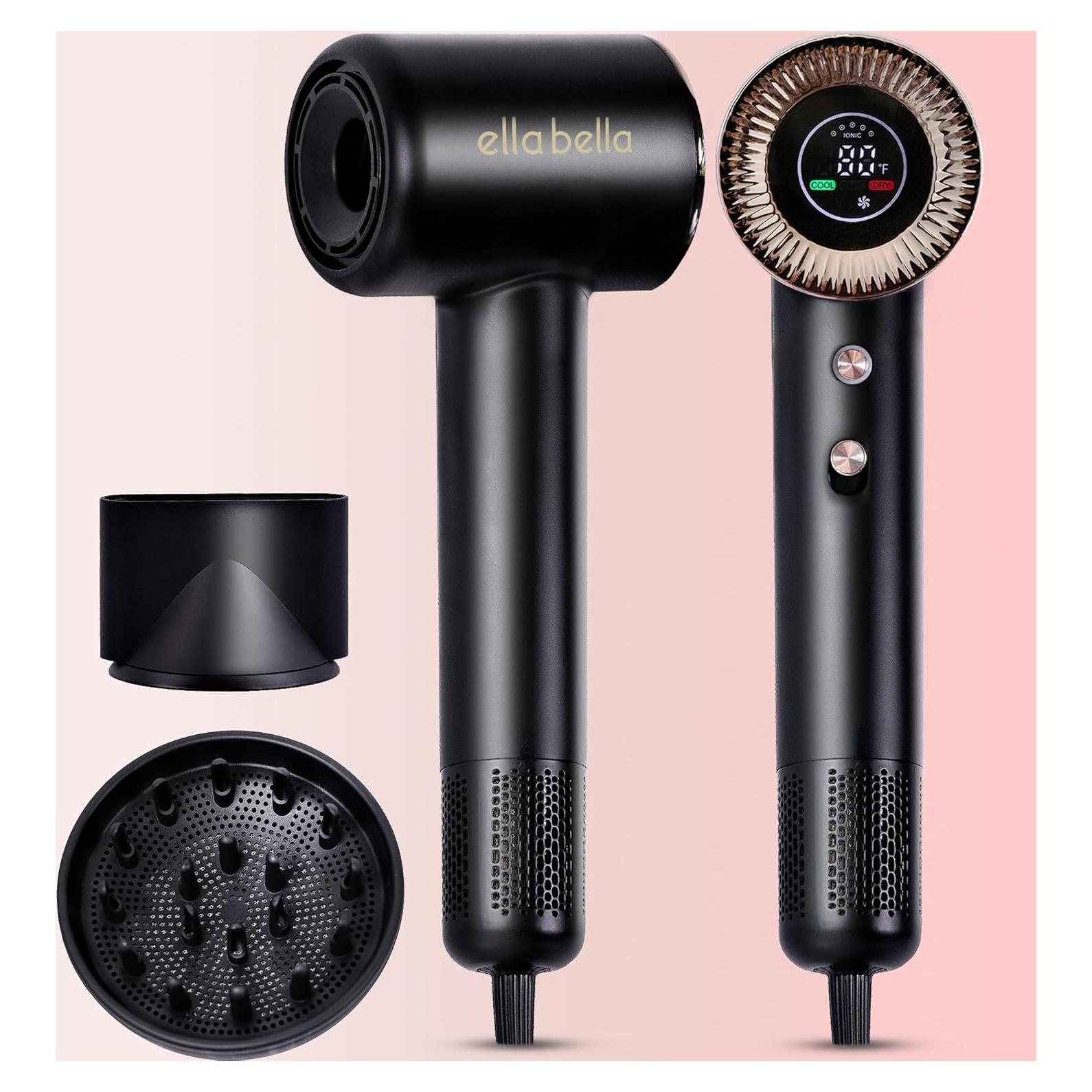 Secador de Pelo ELLA BELLA Compacto Plasma 1.45kg Digital