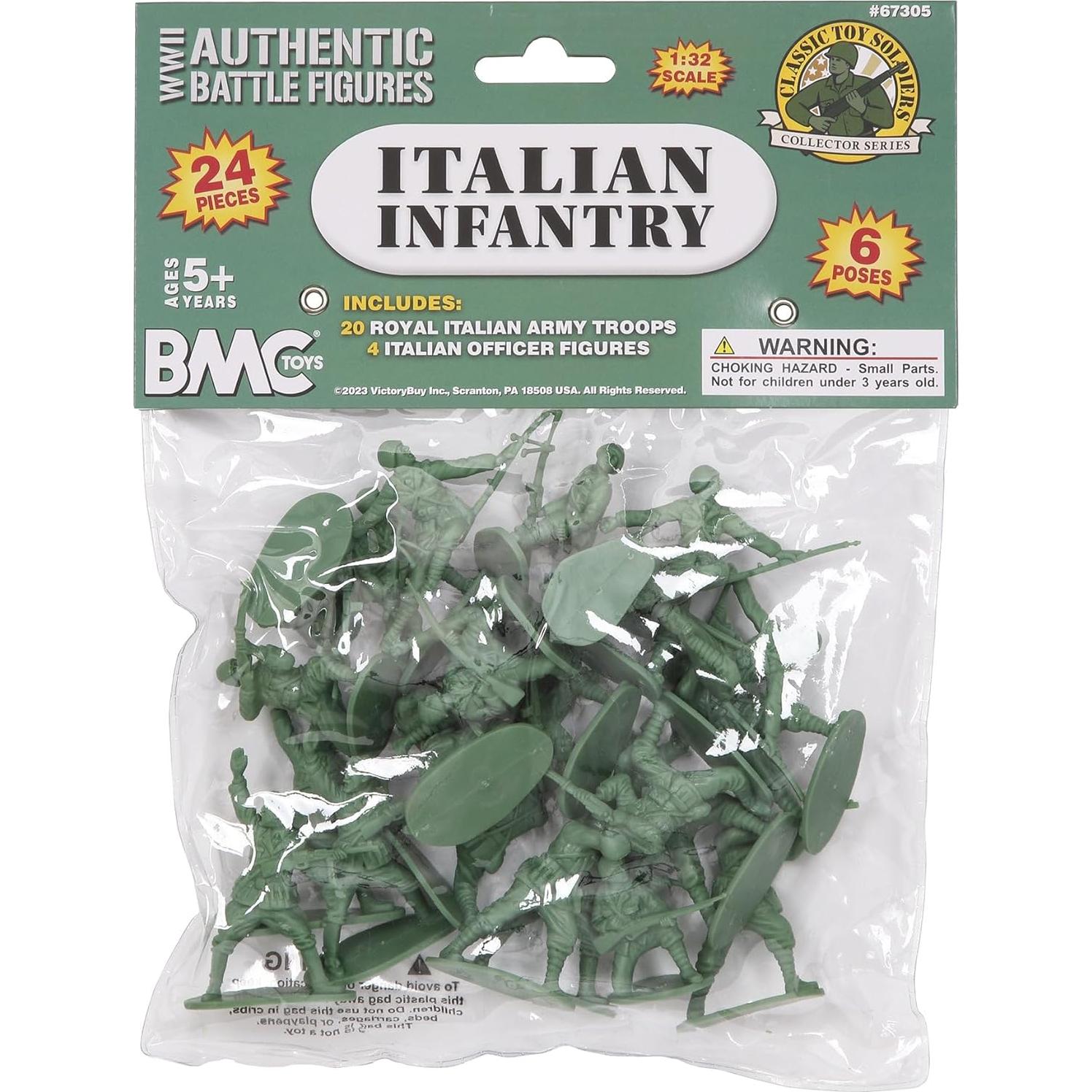 BMC Soldados de Plástico WW2 Infantería Italiana 24 Figuras