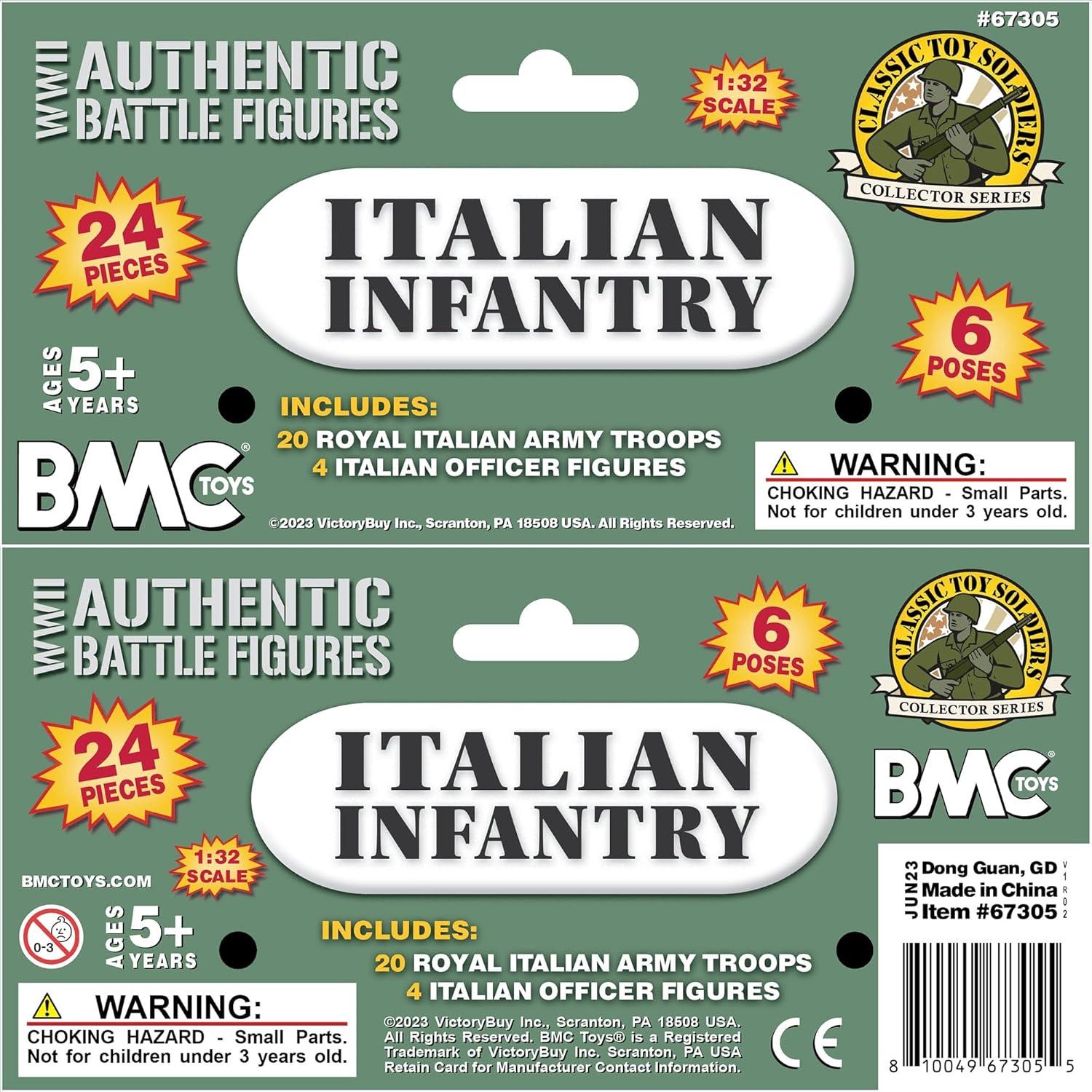 BMC Soldados de Plástico WW2 Infantería Italiana 24 Figuras