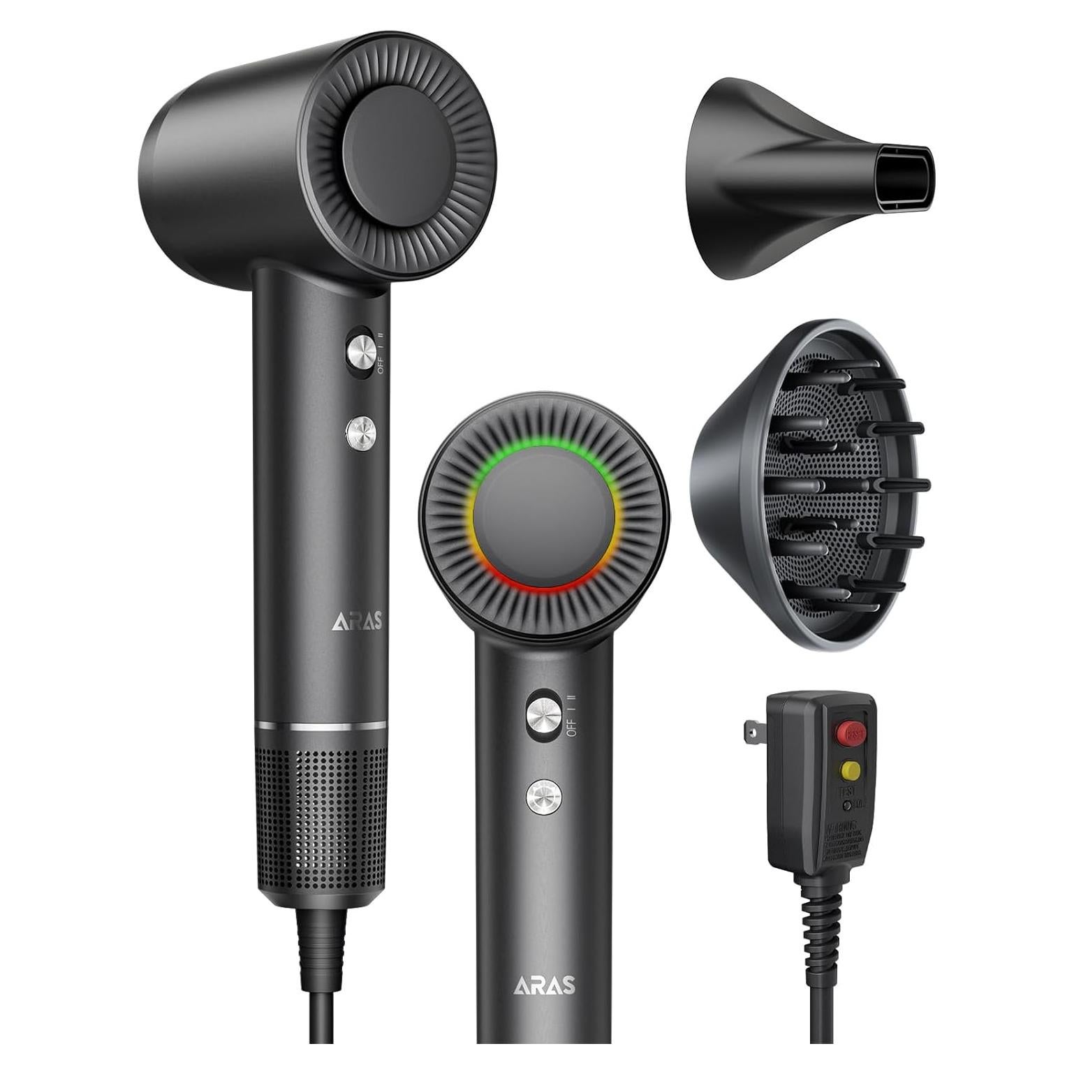 Secador de Pelo ARAS Profesional Iónico 160000 RPM 1.32kg