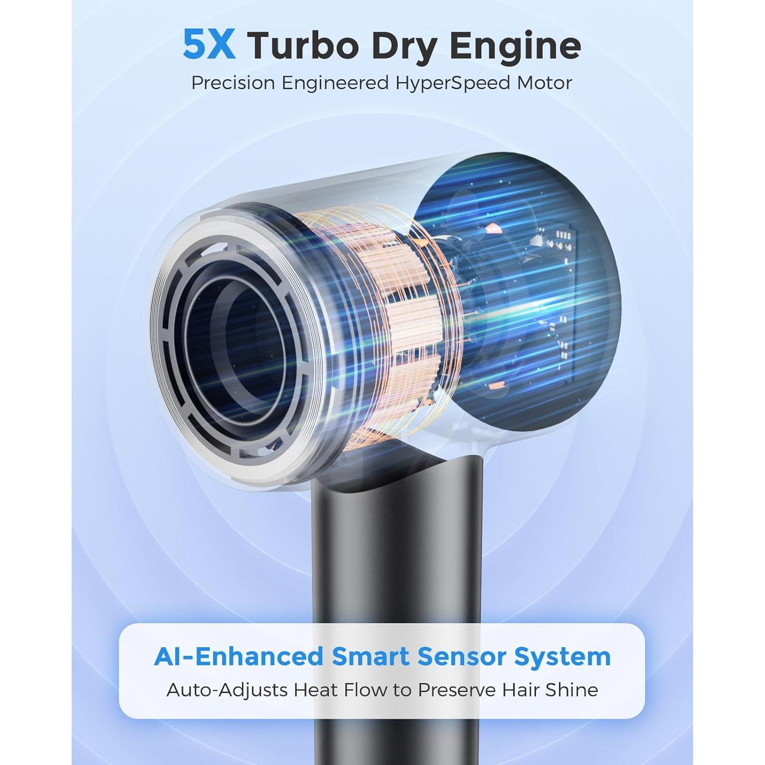 Secador de Pelo ARAS Profesional Iónico 160000 RPM 1.32kg