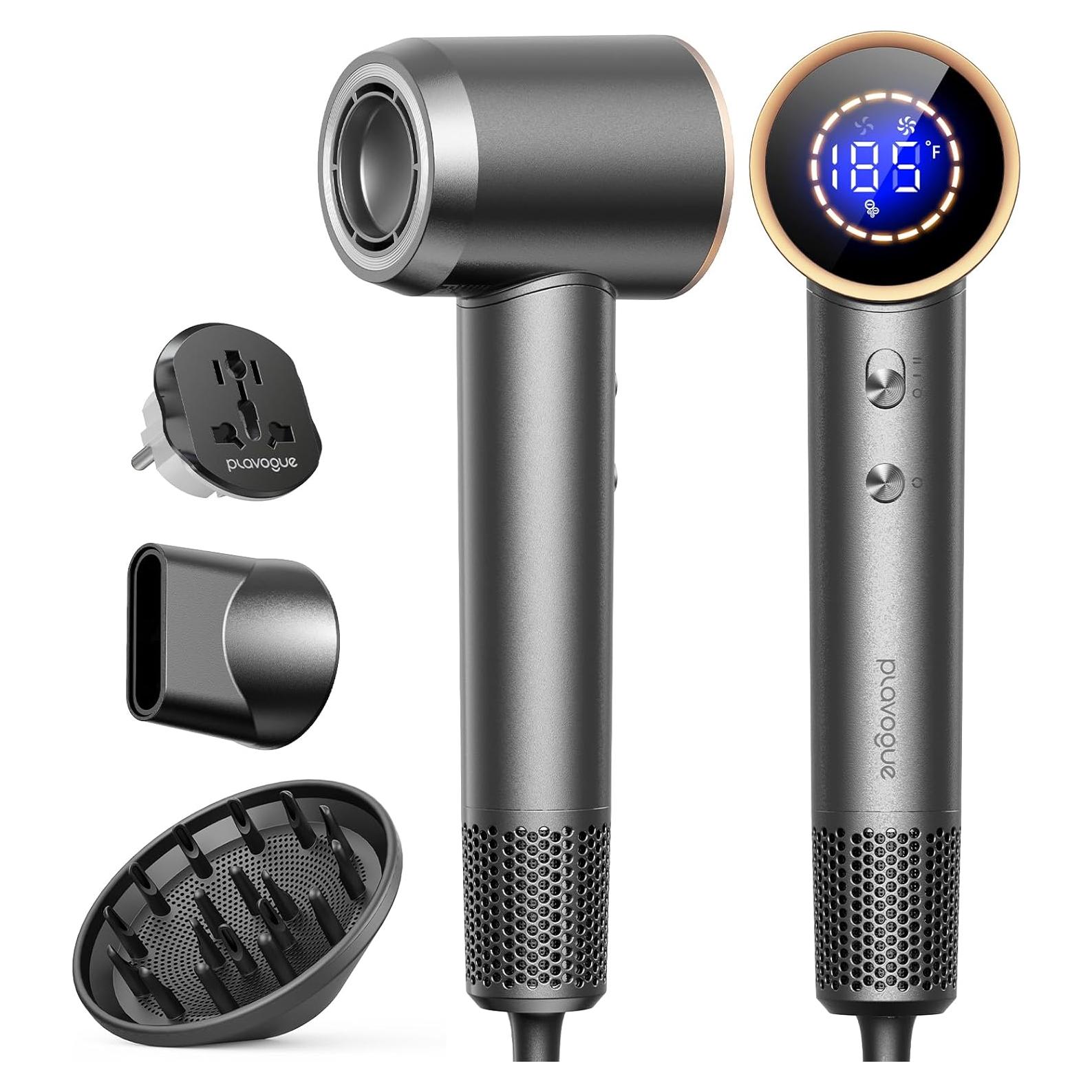 Secador de Pelo de Viaje PLAVOGUE GF-05A Iónico 500W Gris