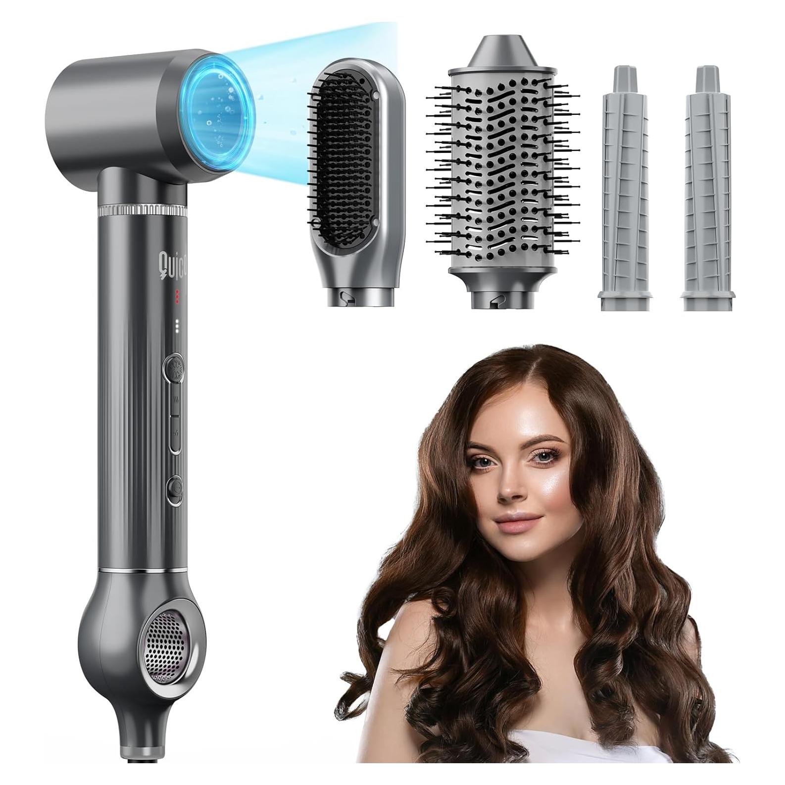 Secador de cabello 5 en 1 QUICO 110,000 RPM 500 millones iones