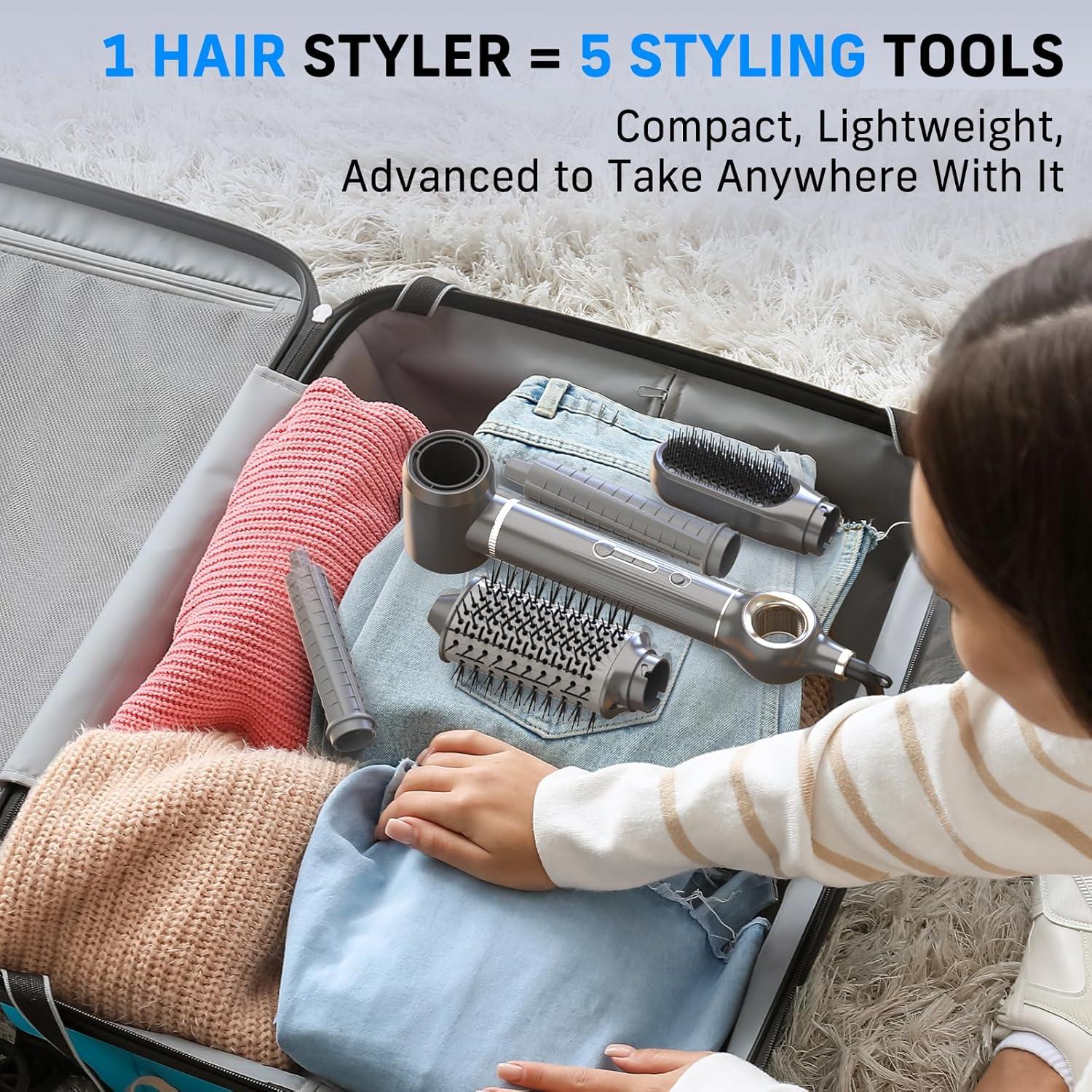 Secador de cabello 5 en 1 QUICO 110,000 RPM 500 millones iones