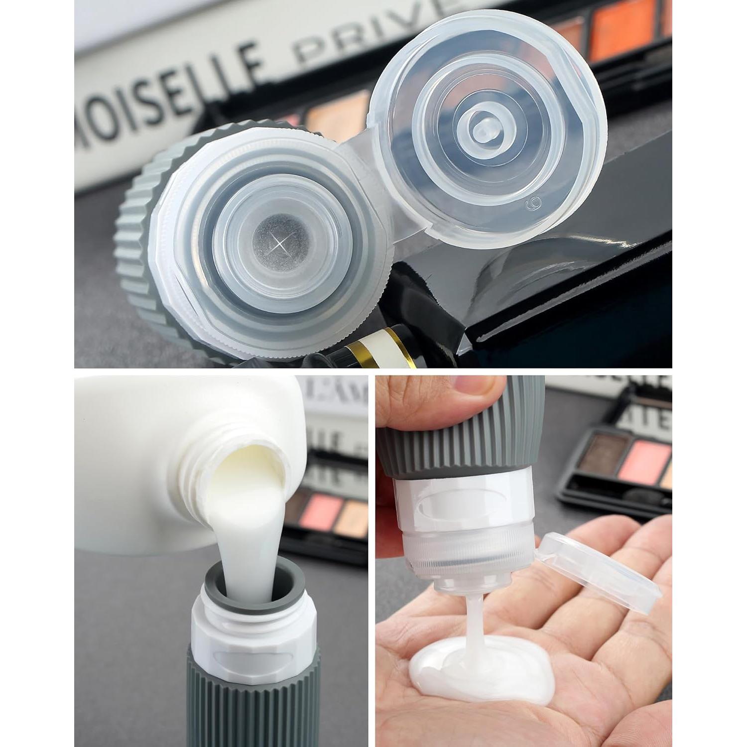 Botellas de Viaje Mrsdry 8 Pack 3oz Silicona A Prueba de Fugas