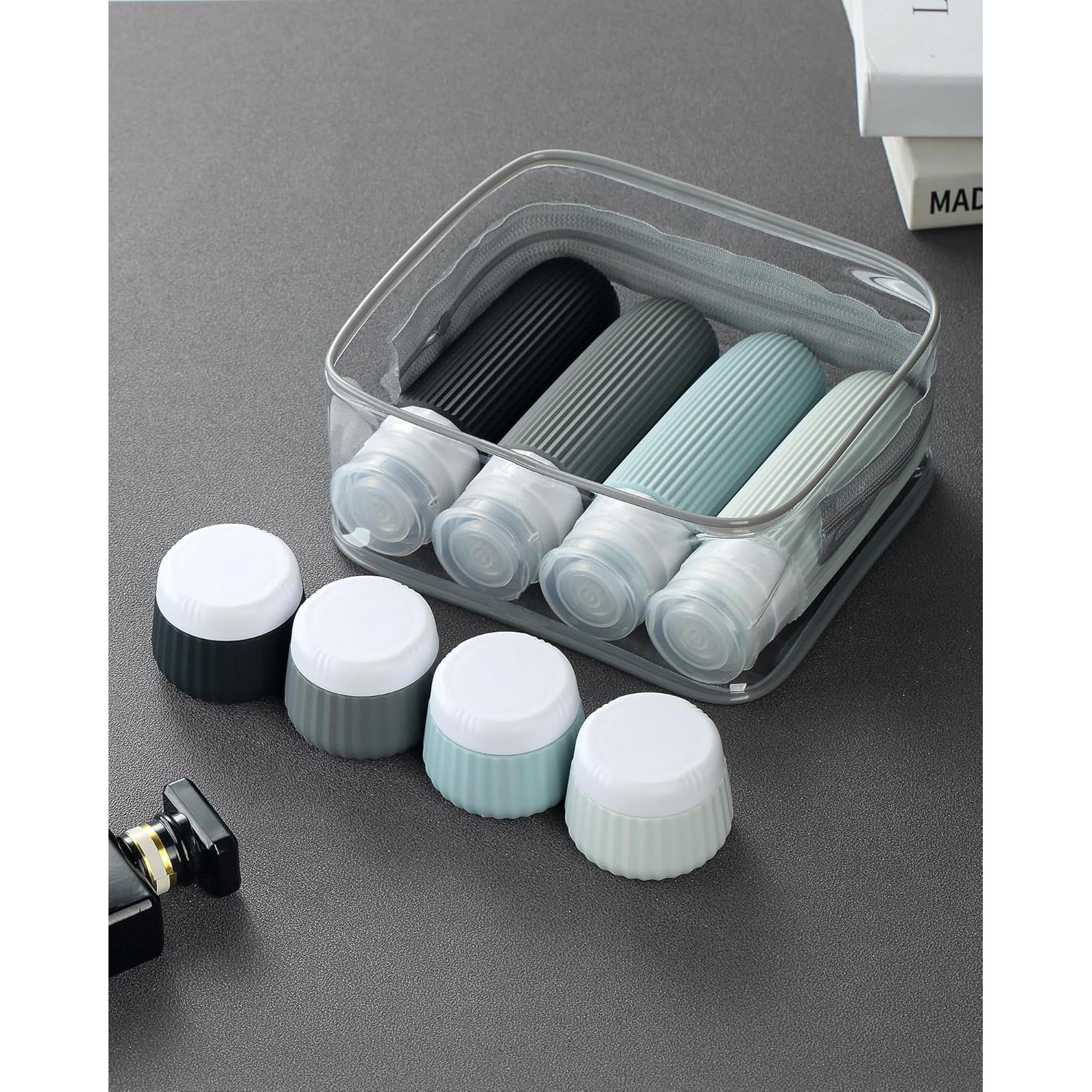 Botellas de Viaje Mrsdry 8 Pack 3oz Silicona A Prueba de Fugas