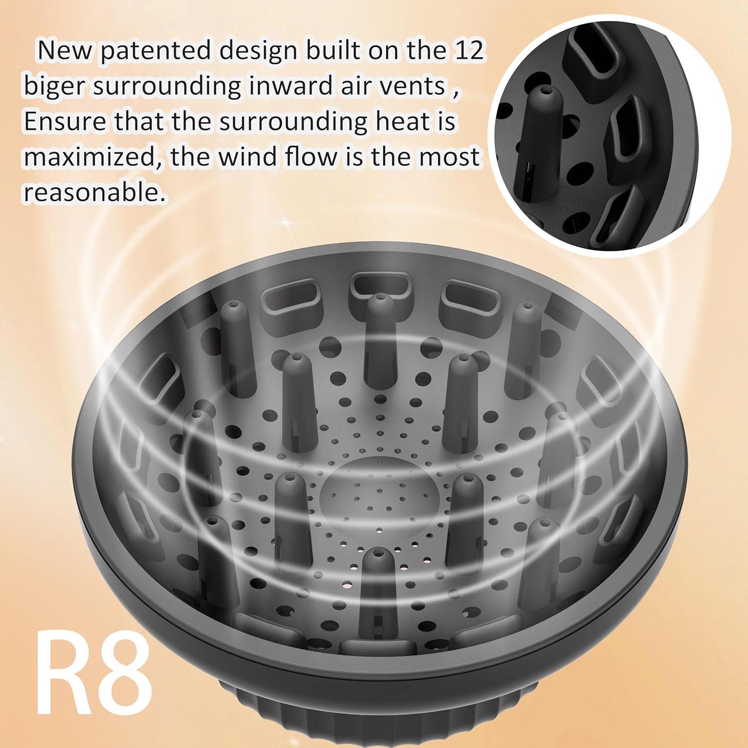 Difusor Universal para Secador de Pelo LIGOLIG Negro