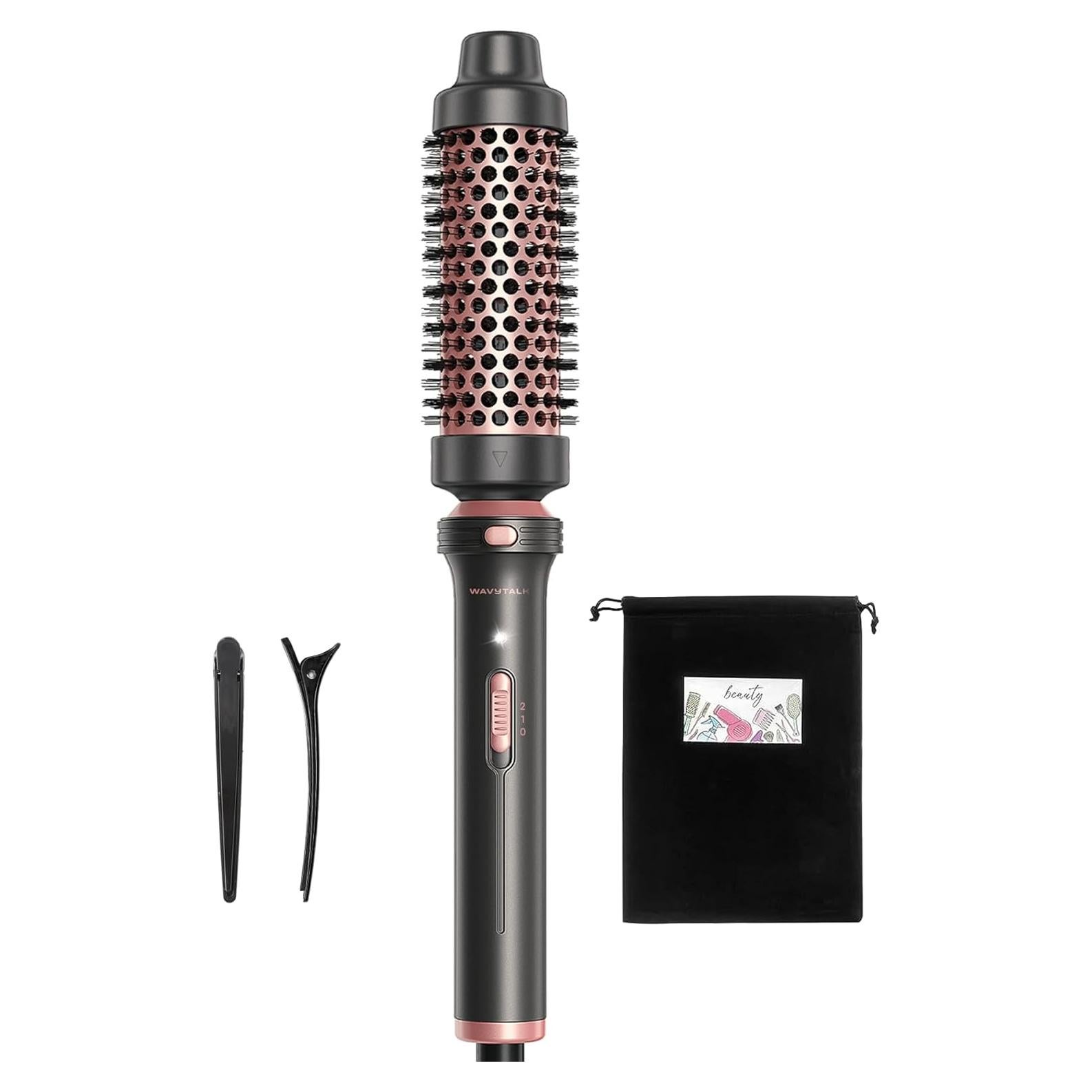 Cepillo Térmico Wavytalk Oro Rosa 3,81 cm Doble Voltaje