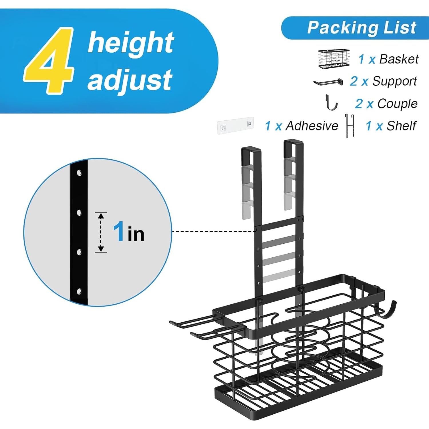 Organizador de Herramientas para Cabello Sevenblue Negro 3 en 1