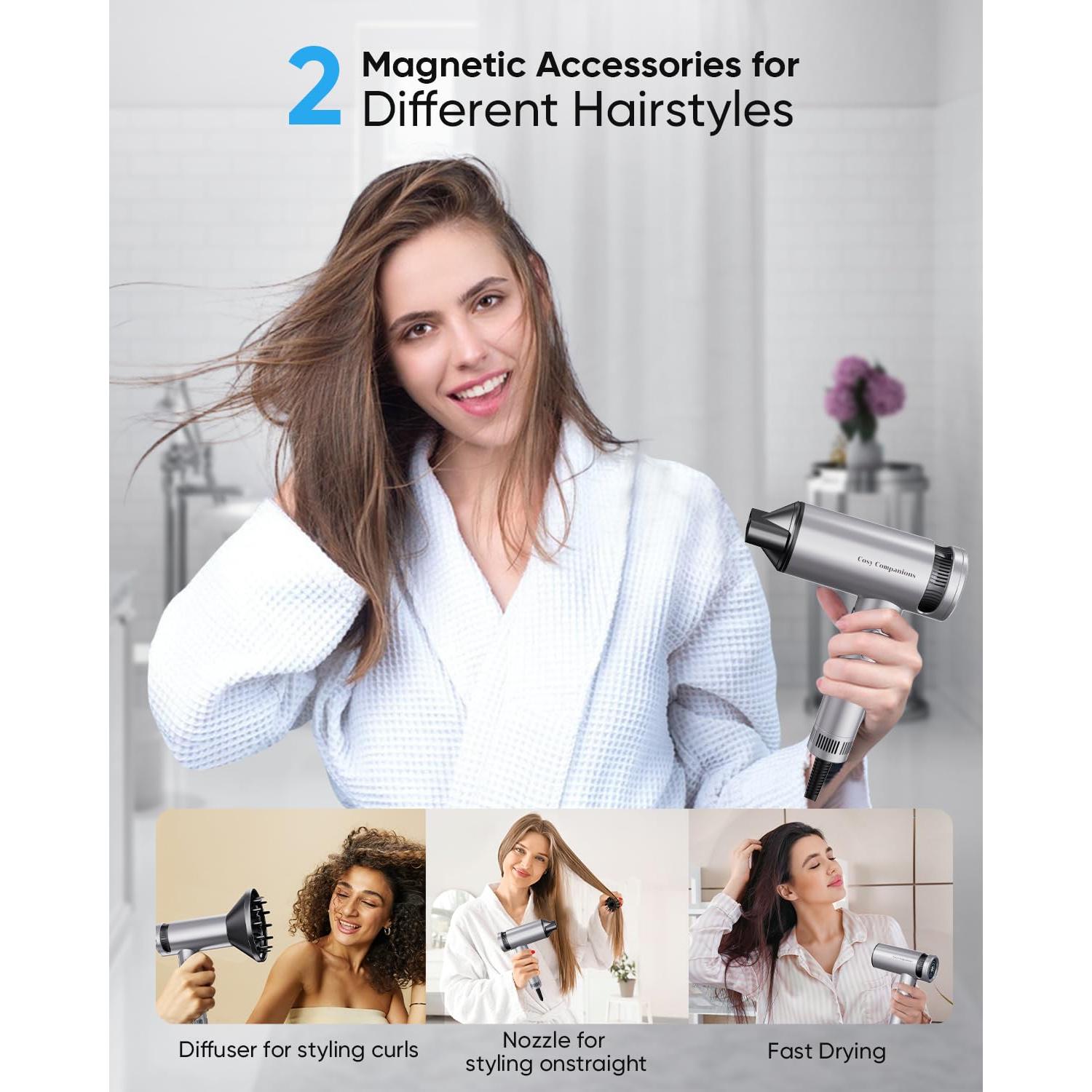 Secador de Pelo Cosy Companions 150000 RPM Iónico 0.34 kg