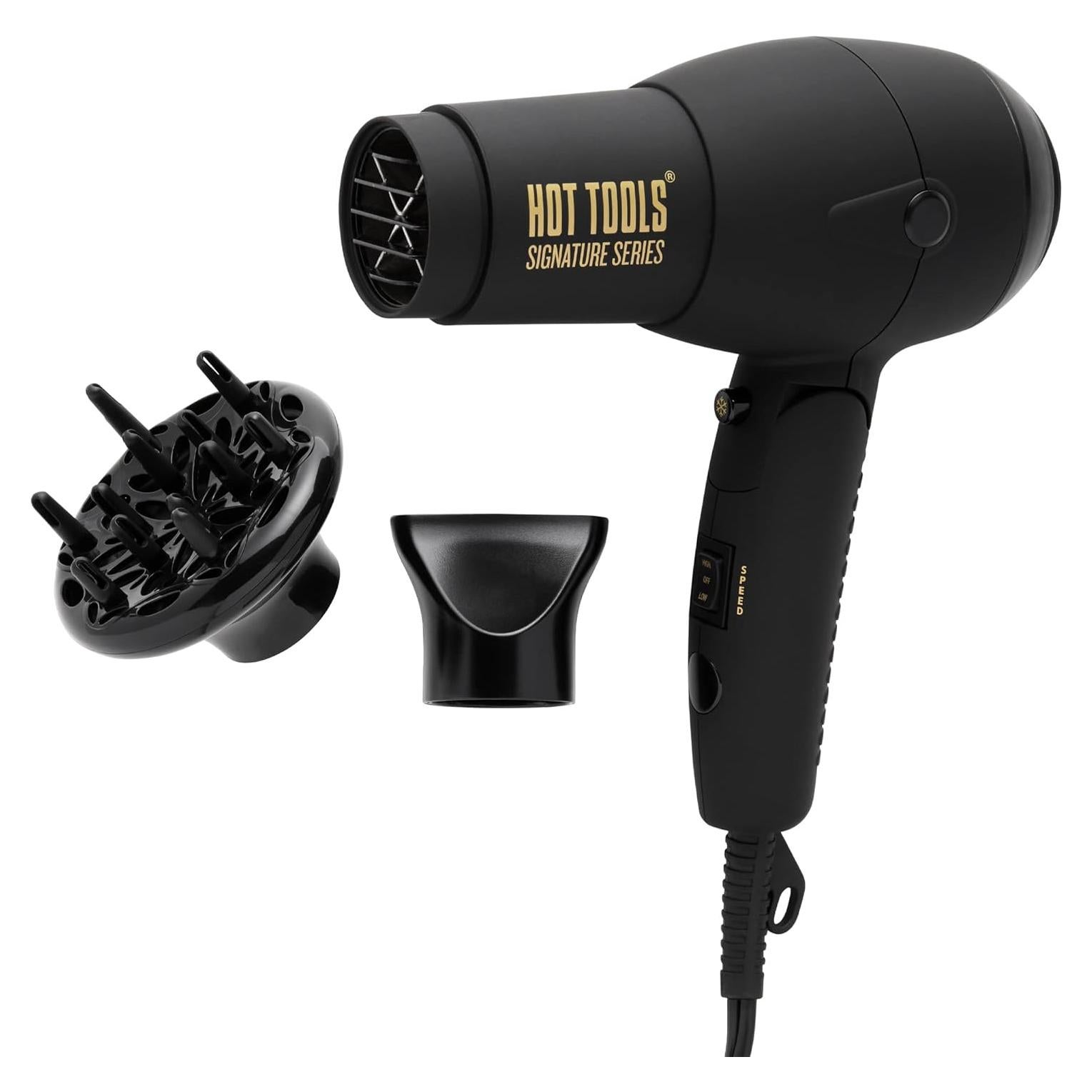 Hot Tools Pro Signature 1875W Folding Handle Hair Dryer | Compact, Perfect for Travel