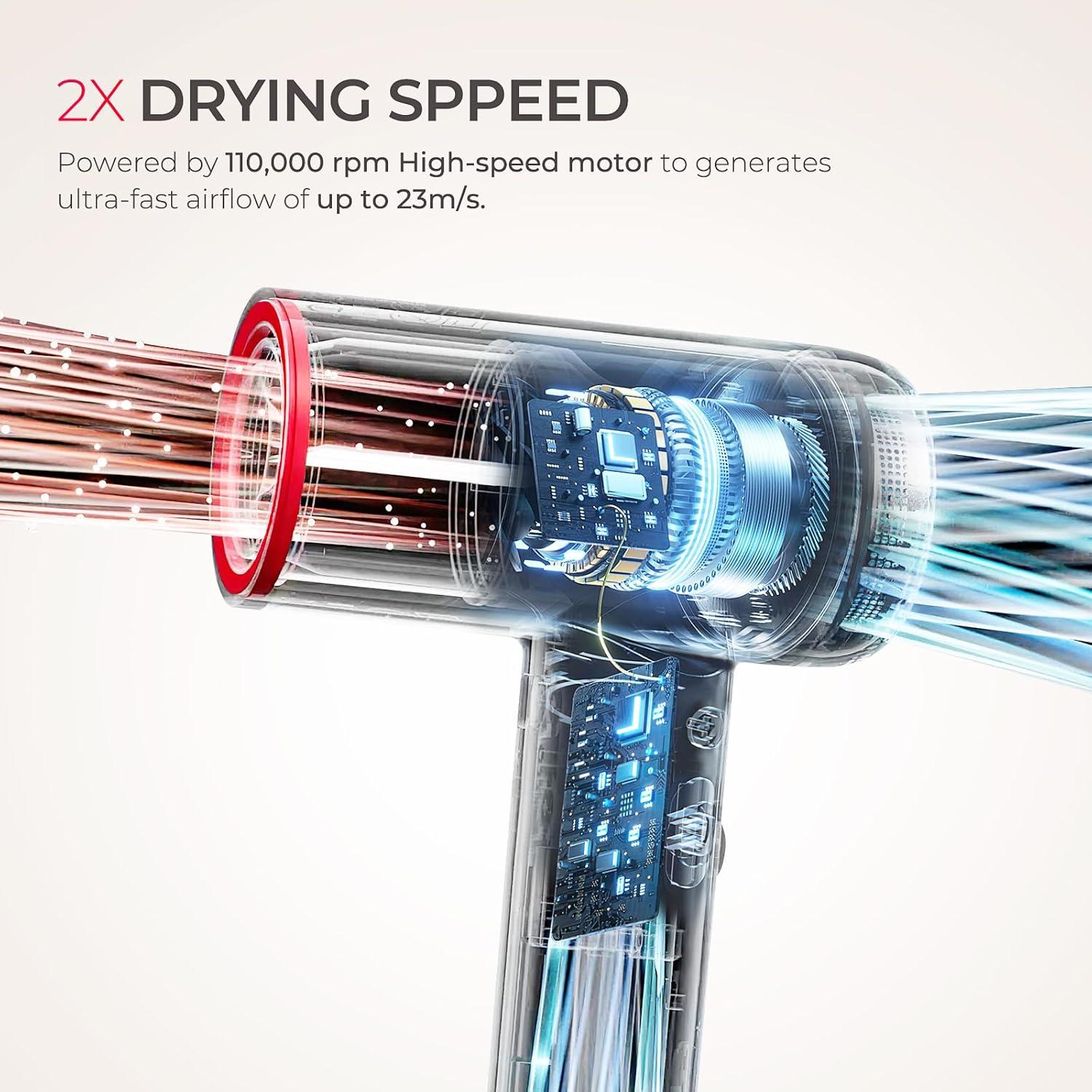 Secador de Pelo TYMO AIRHYPE Lite 1500W con Difusor y Peine