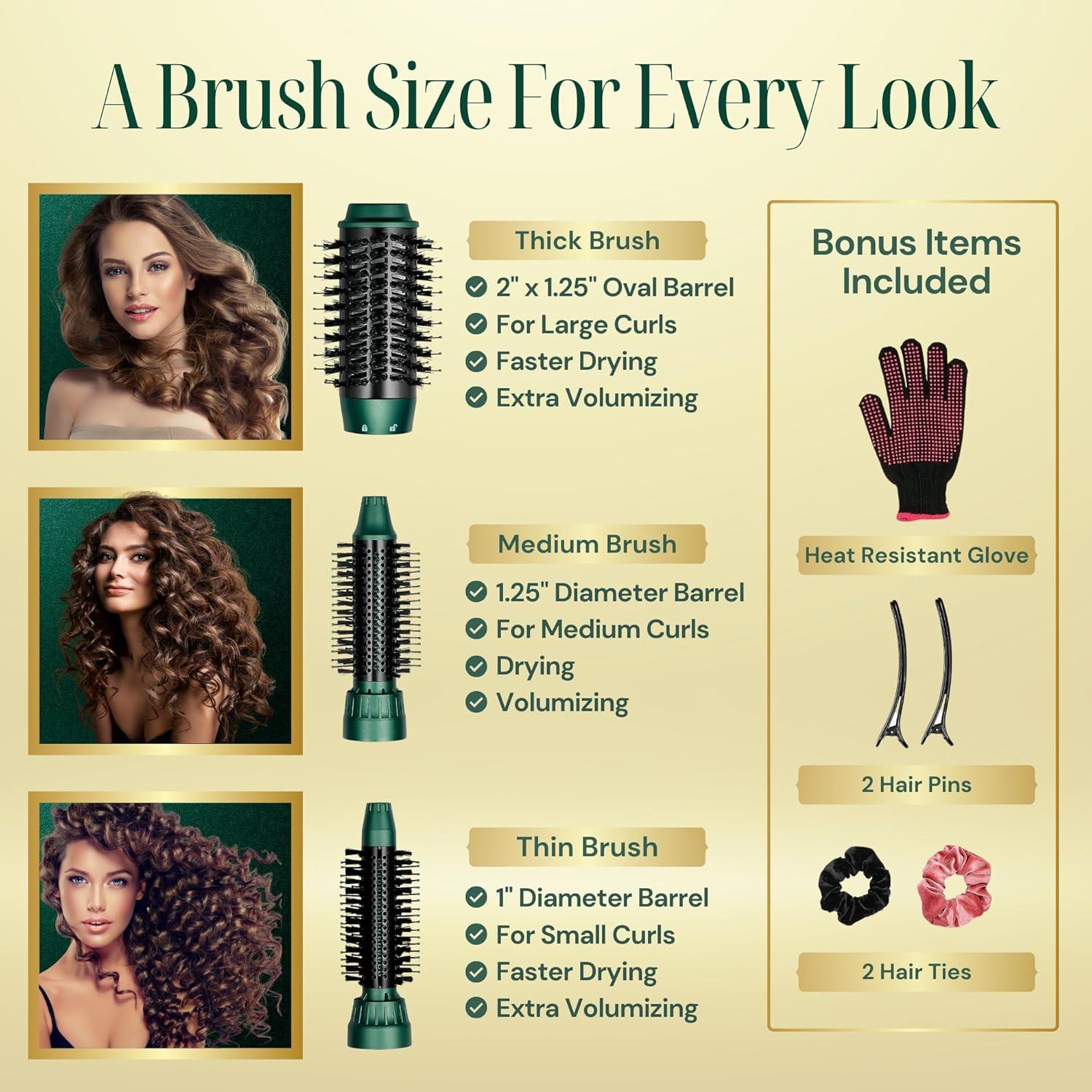 Cepillo de Aire Caliente Asani SM-5258 - Secador Multifuncional 36.83 cm