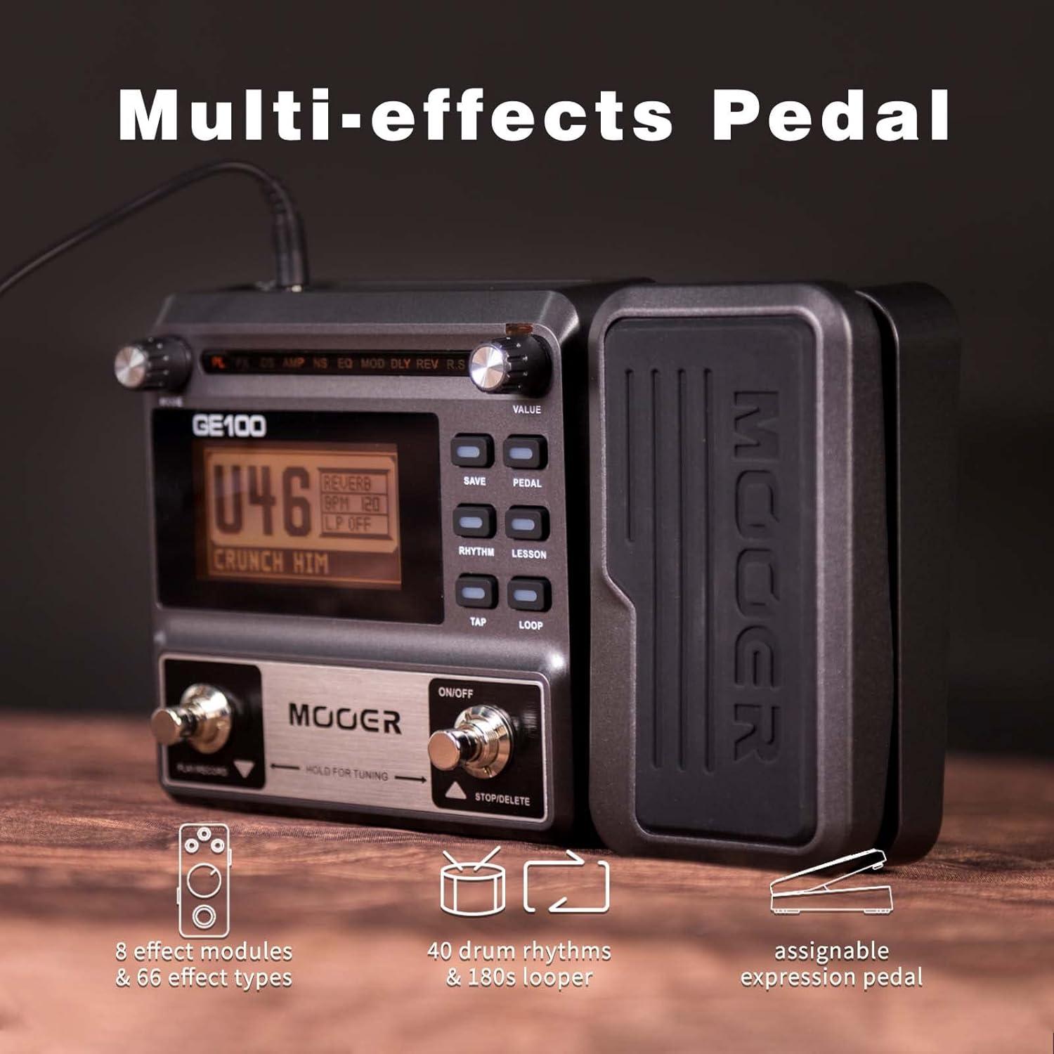 Pedal de Guitarra MOOER GE100 con 80 Presets y 66 Efectos