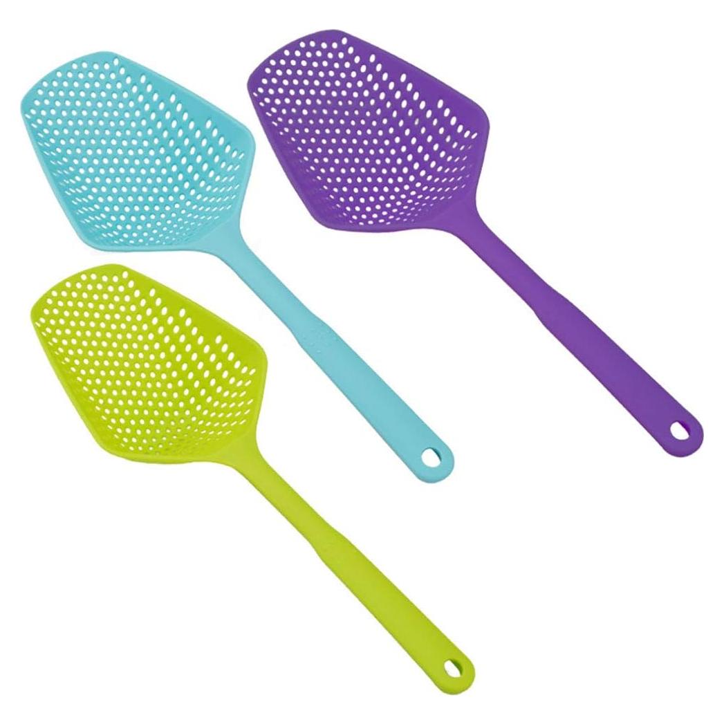 Juego de 3 cucharas coladoras Goeielewe PP apto alimentos