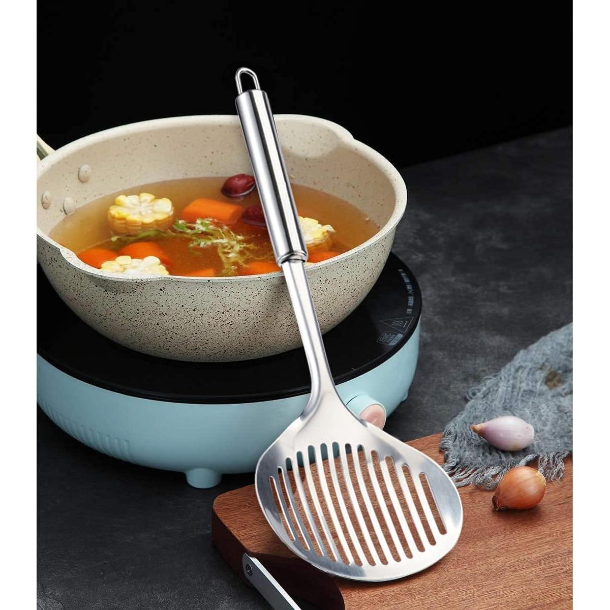 Cucharón Colador Acero Inoxidable TENTA 33 cm Diseño Cómodo