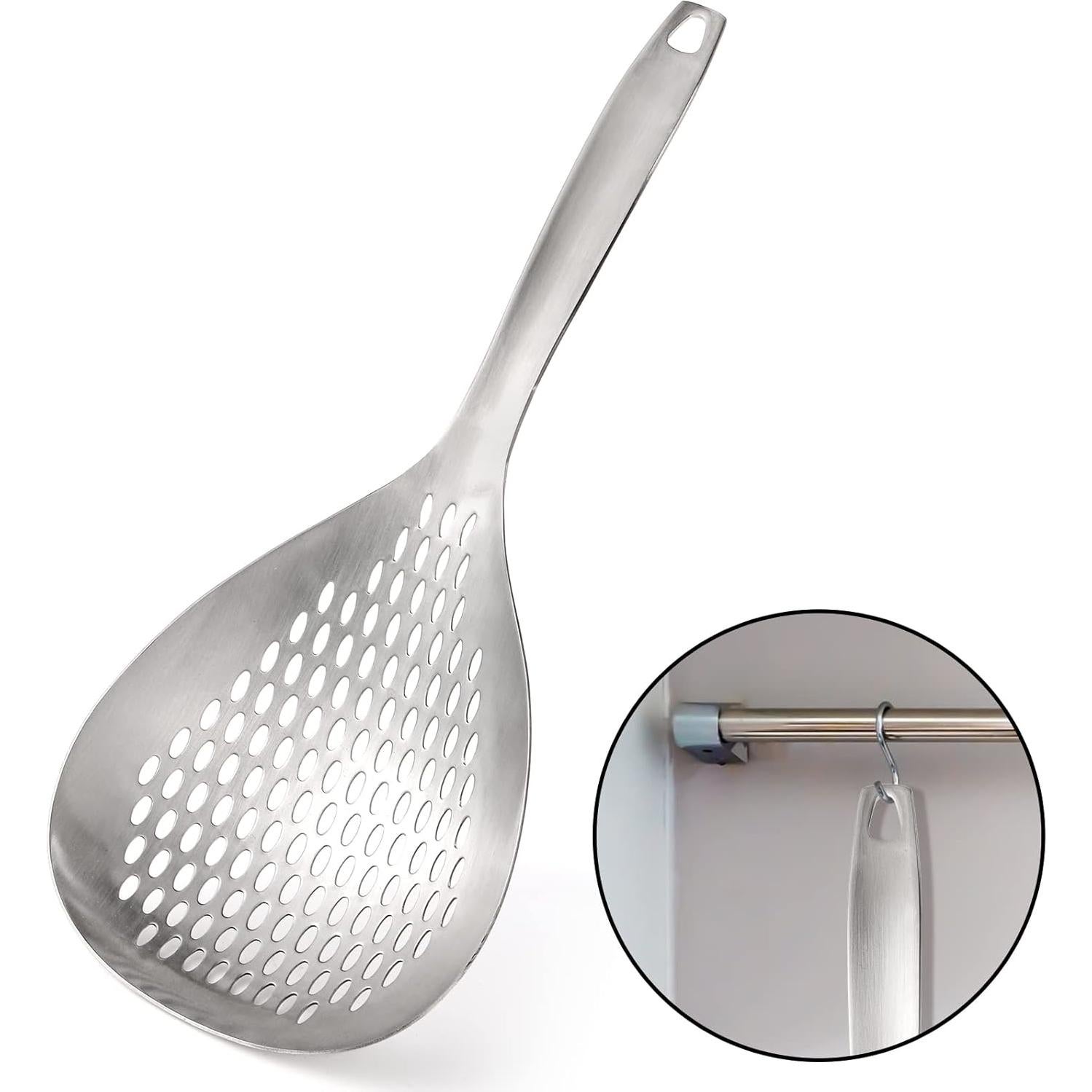 Cucharón Ranurado Suwimut Acero Inoxidable 34.5 cm 2 Piezas