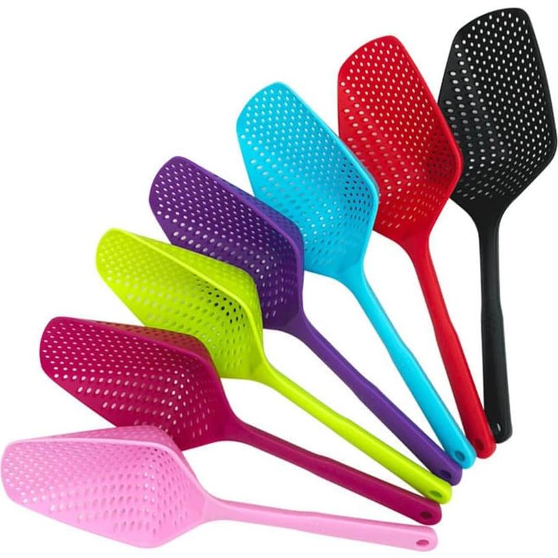 Cuchara Coladora Grande SEIWEI Rosa 34.5x13cm para Pasta