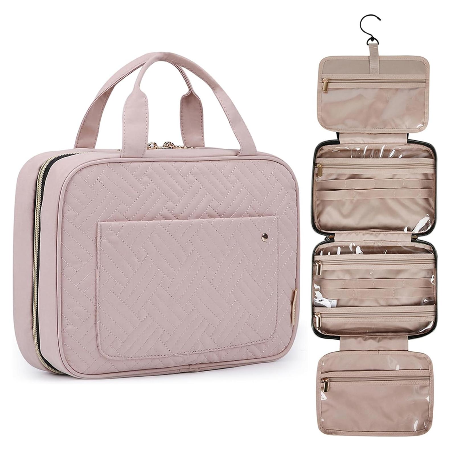 BAGSMART Bolsa de Aseo Mediana Rosa Bebé Organizador Viaje